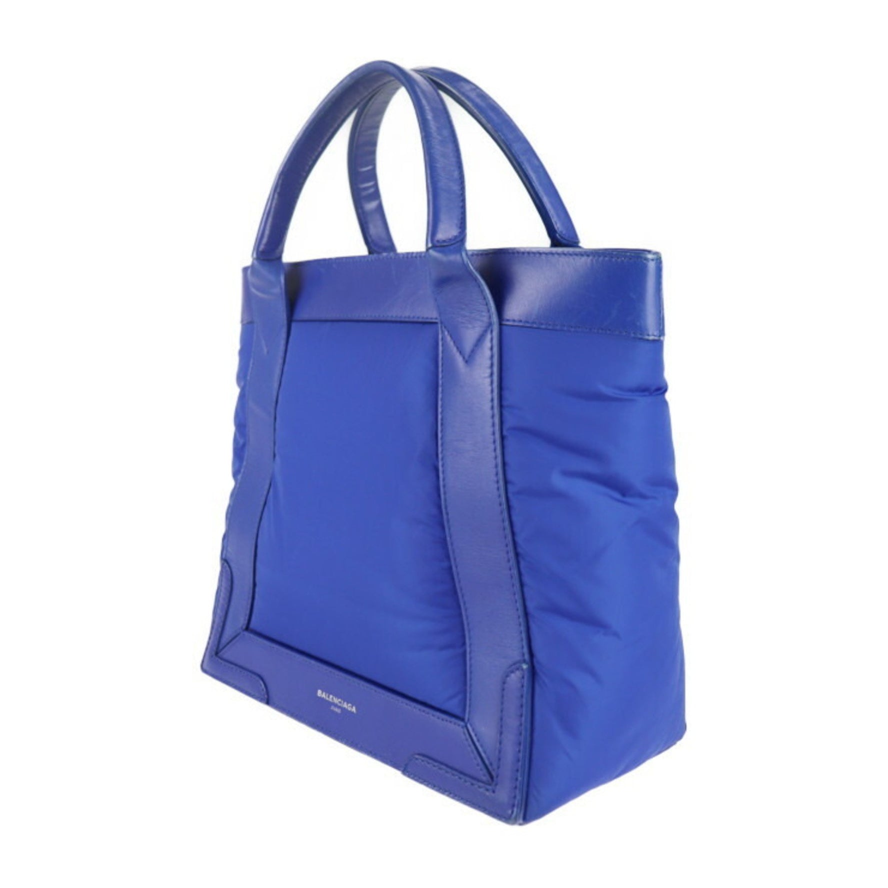 BALENCIAGA Balenciaga Kabas S Tote Bag Nylon Leather Blue Small Handbag PM