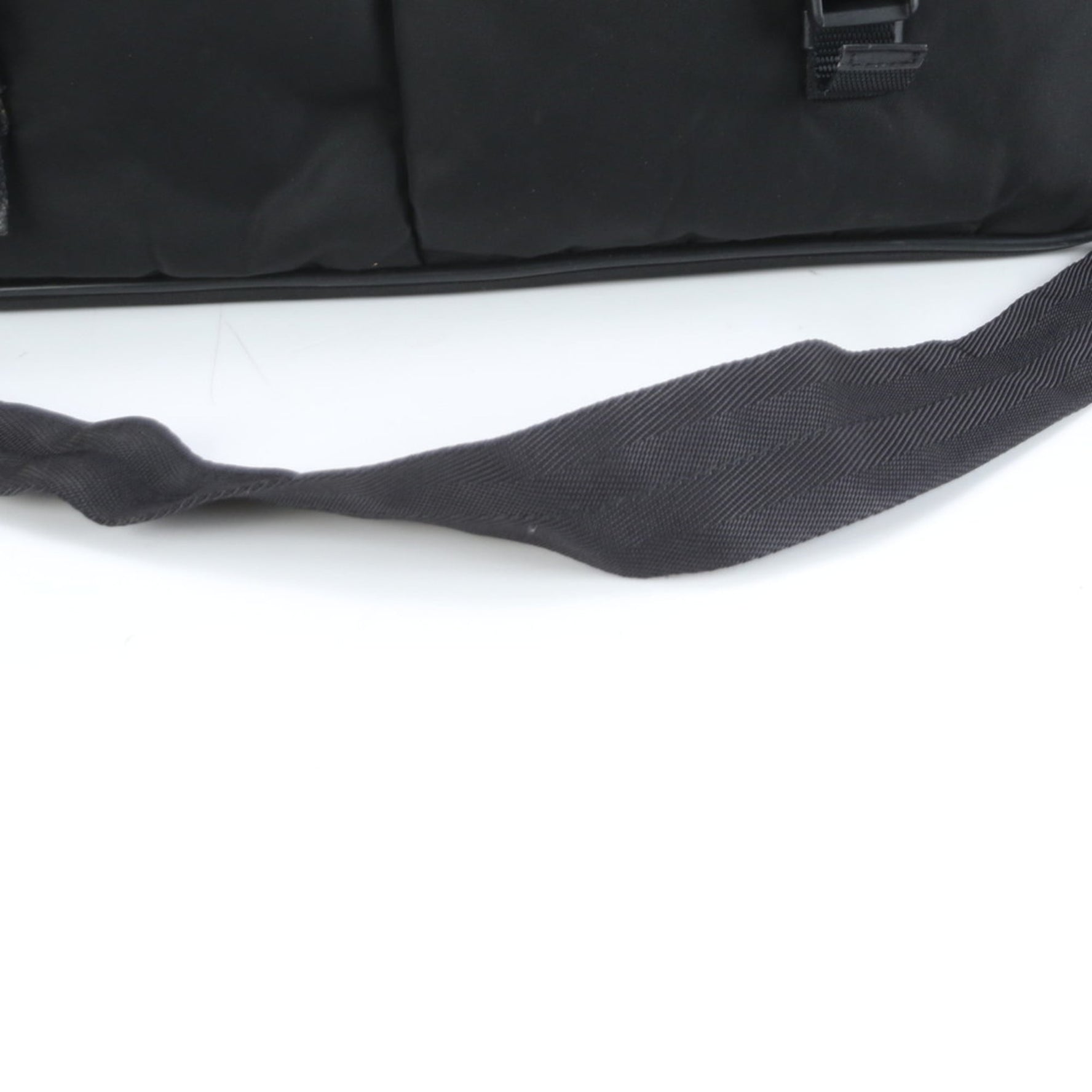 Prada Tessuto Nylon Triangle Logo Leather Shoulder Bag Messenger