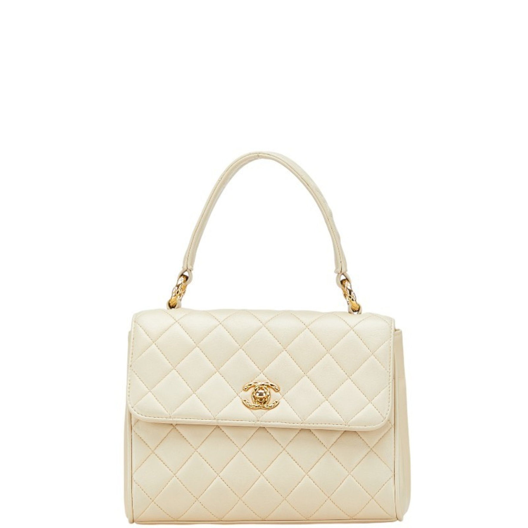 CHANEL Coco Mark Matelasse Mini Handbag, Leather