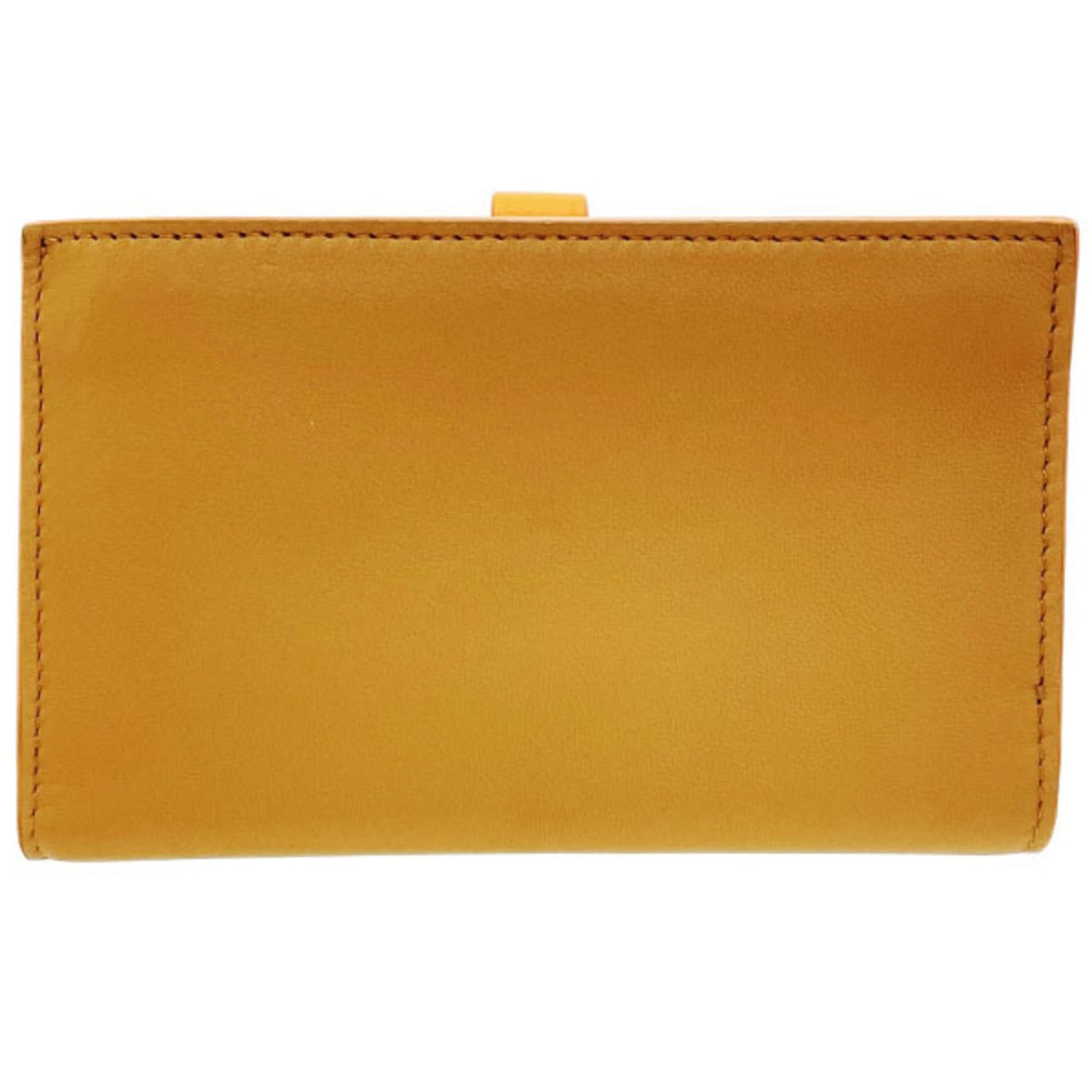Bottega Veneta Bicolor Bi-fold Wallet Leather Orange Light Brown BOTTEGA VENETA Compact