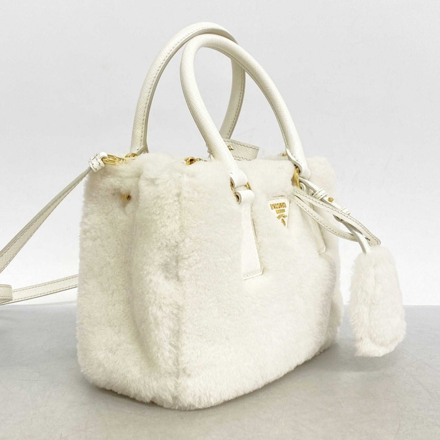 Prada Galleria handbag, leather and fur, bag