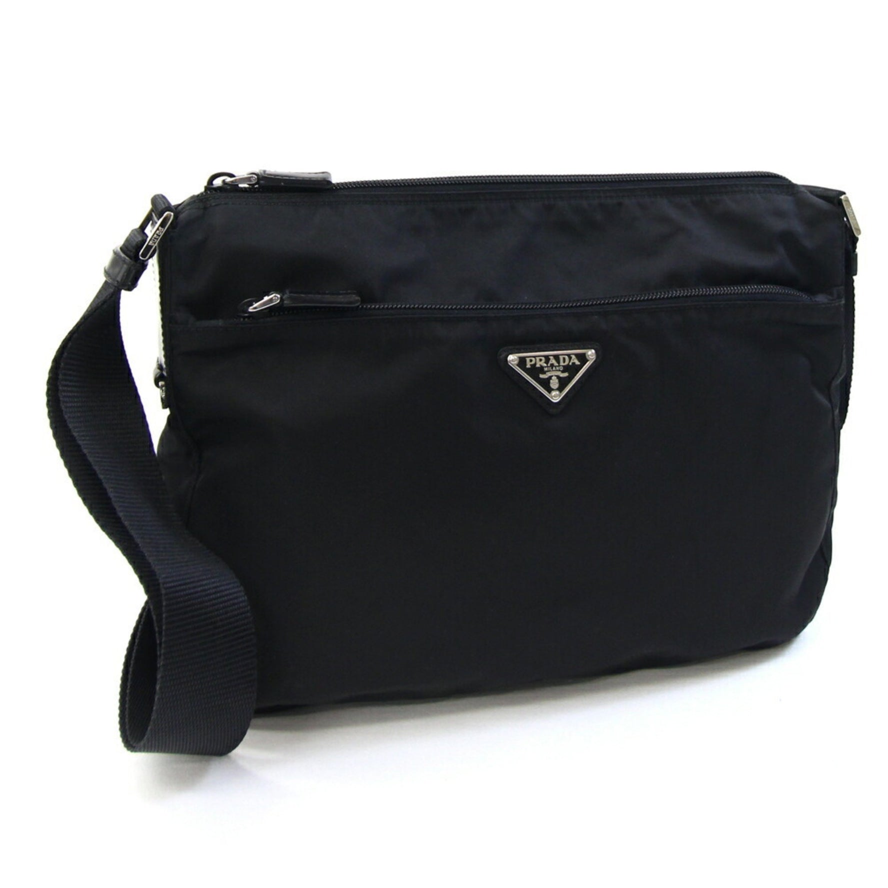 Prada Shoulder Bag Nylon and Leather Crossbody Women