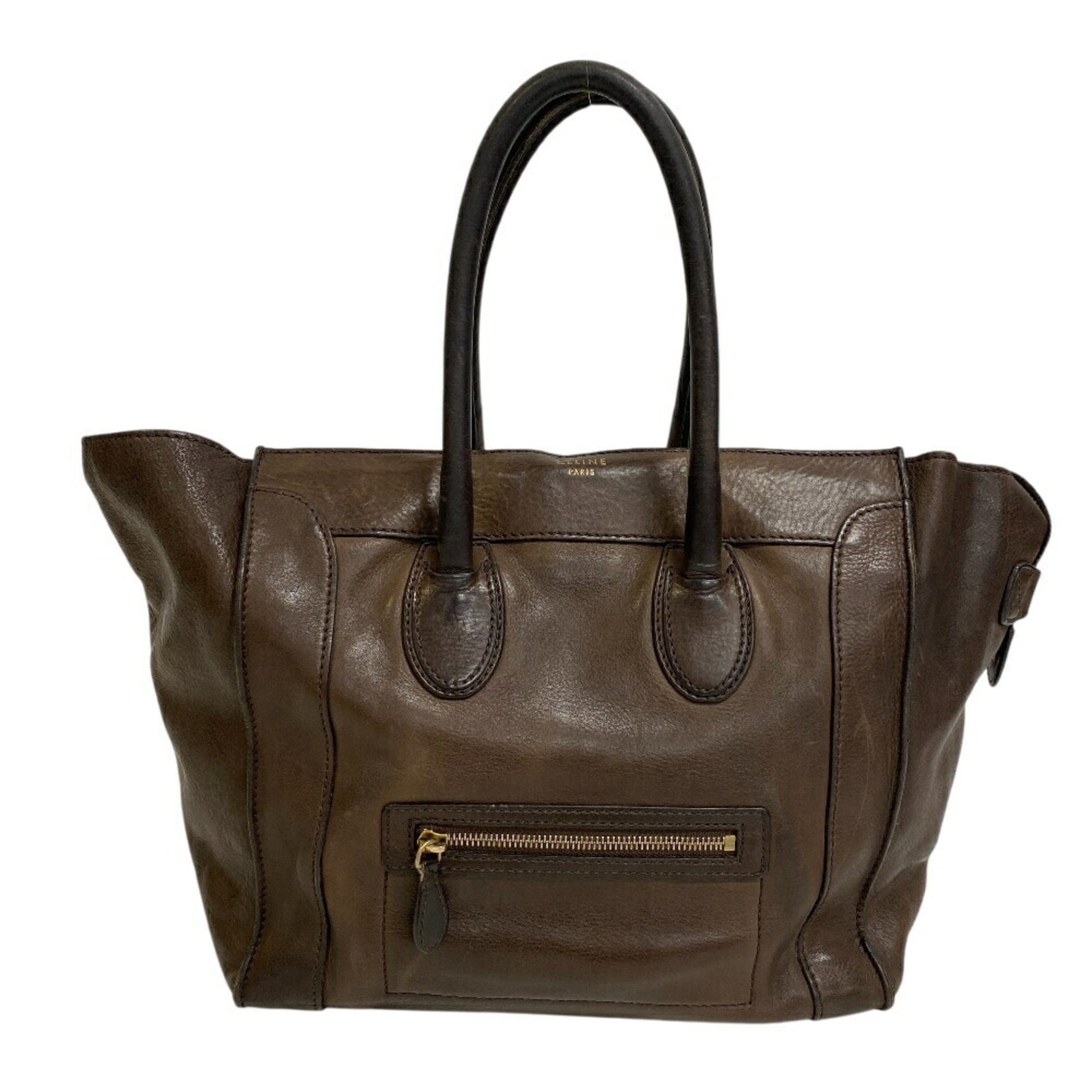 CELINE Phantom Shopper Handbag Luggage Tote Bag Brown