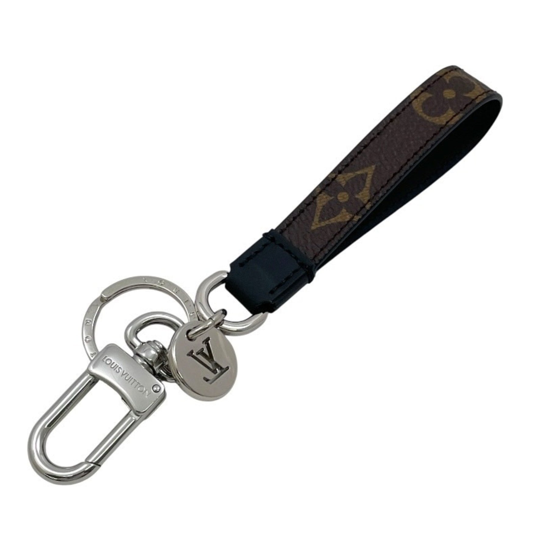 Louis Vuitton Porte-Clés Slim Dragonne Key Ring Black Keychain Charm