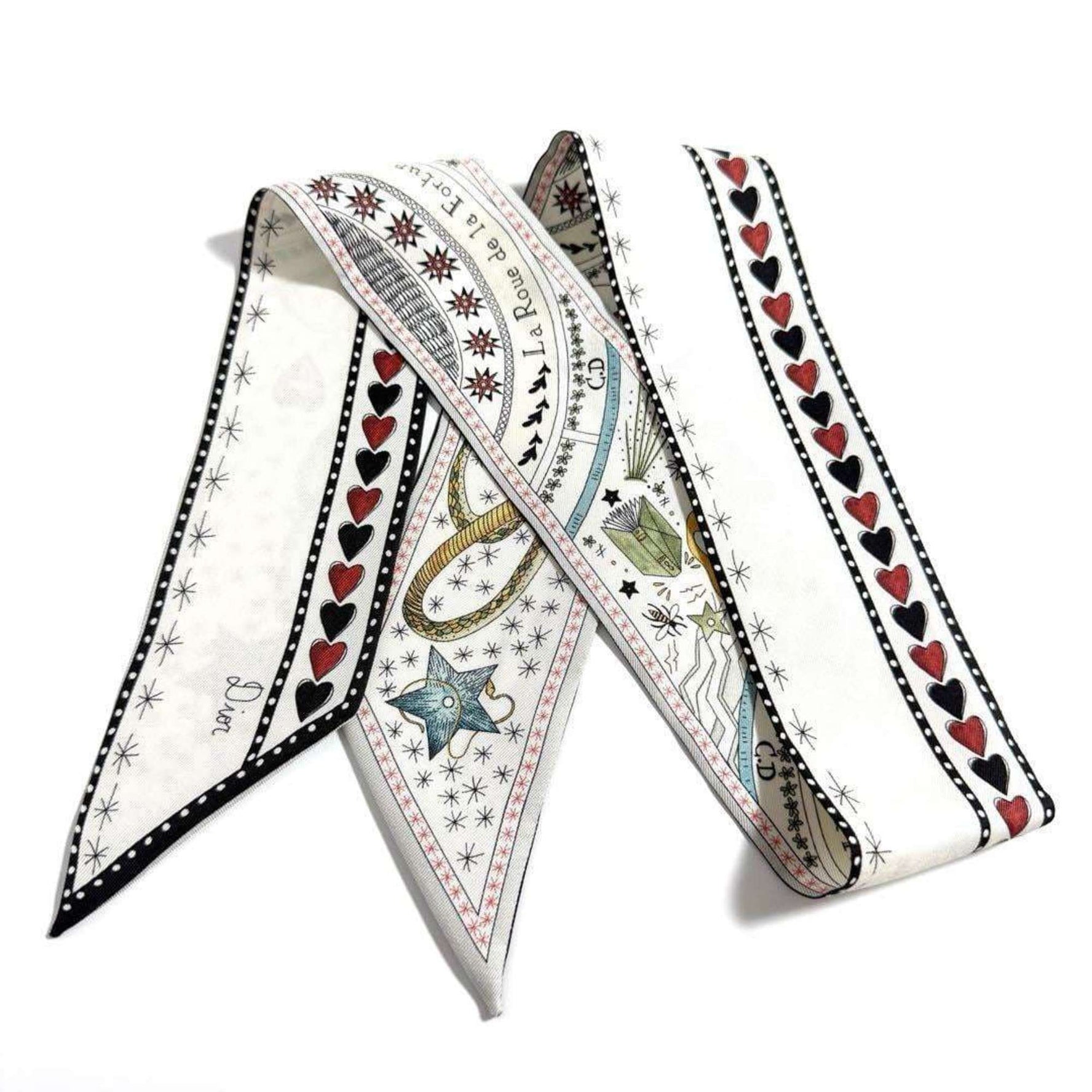 Christian Dior Dior Scarf Bandana Silk Mitza La Roue de la Fortune