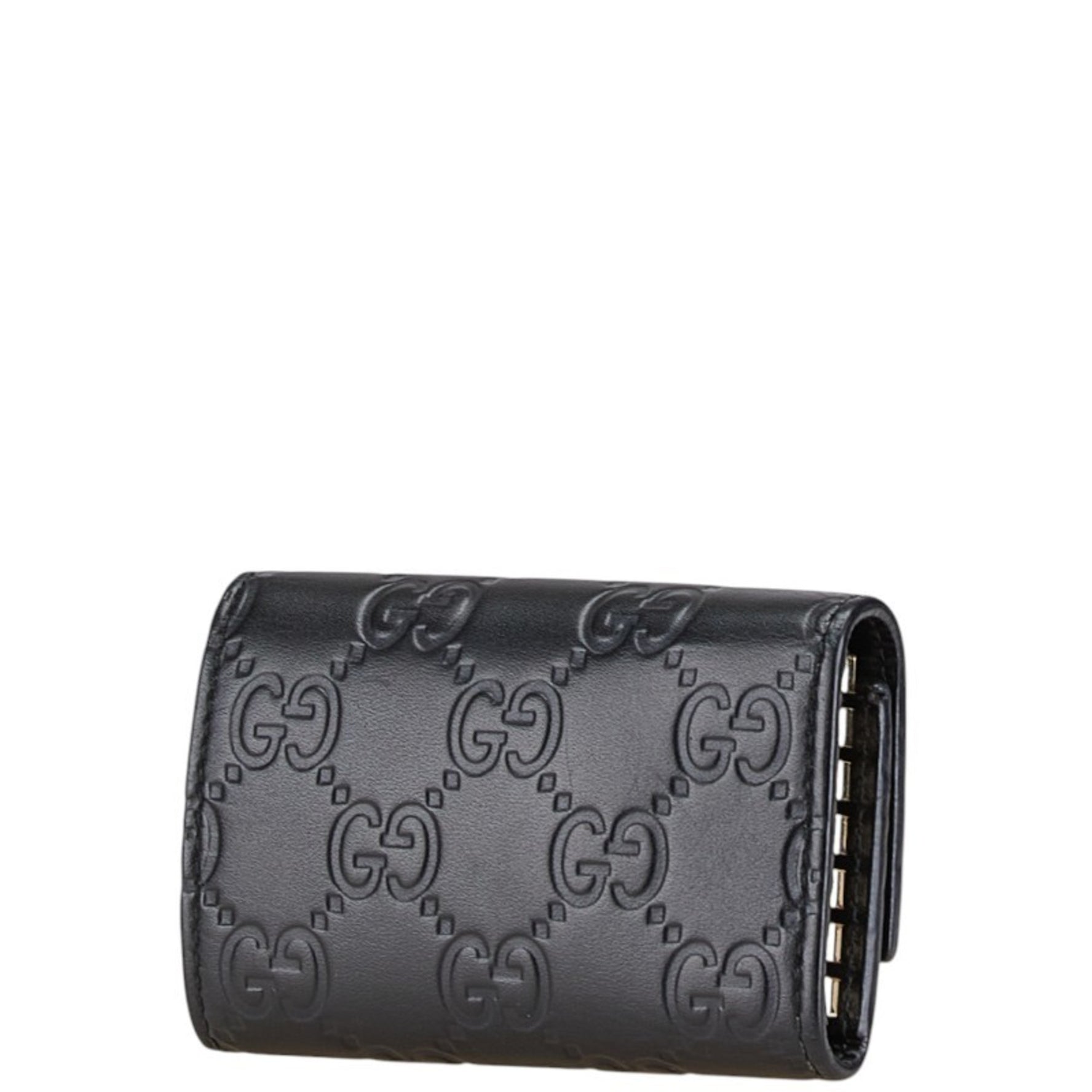 Gucci Guccissima Ribbon Key Case Leather