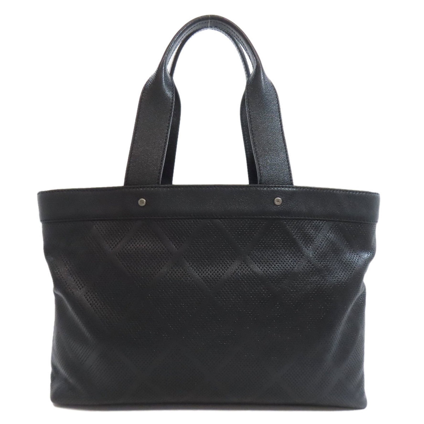 Chanel Coco Mark Punching Tote Bag Calfskin