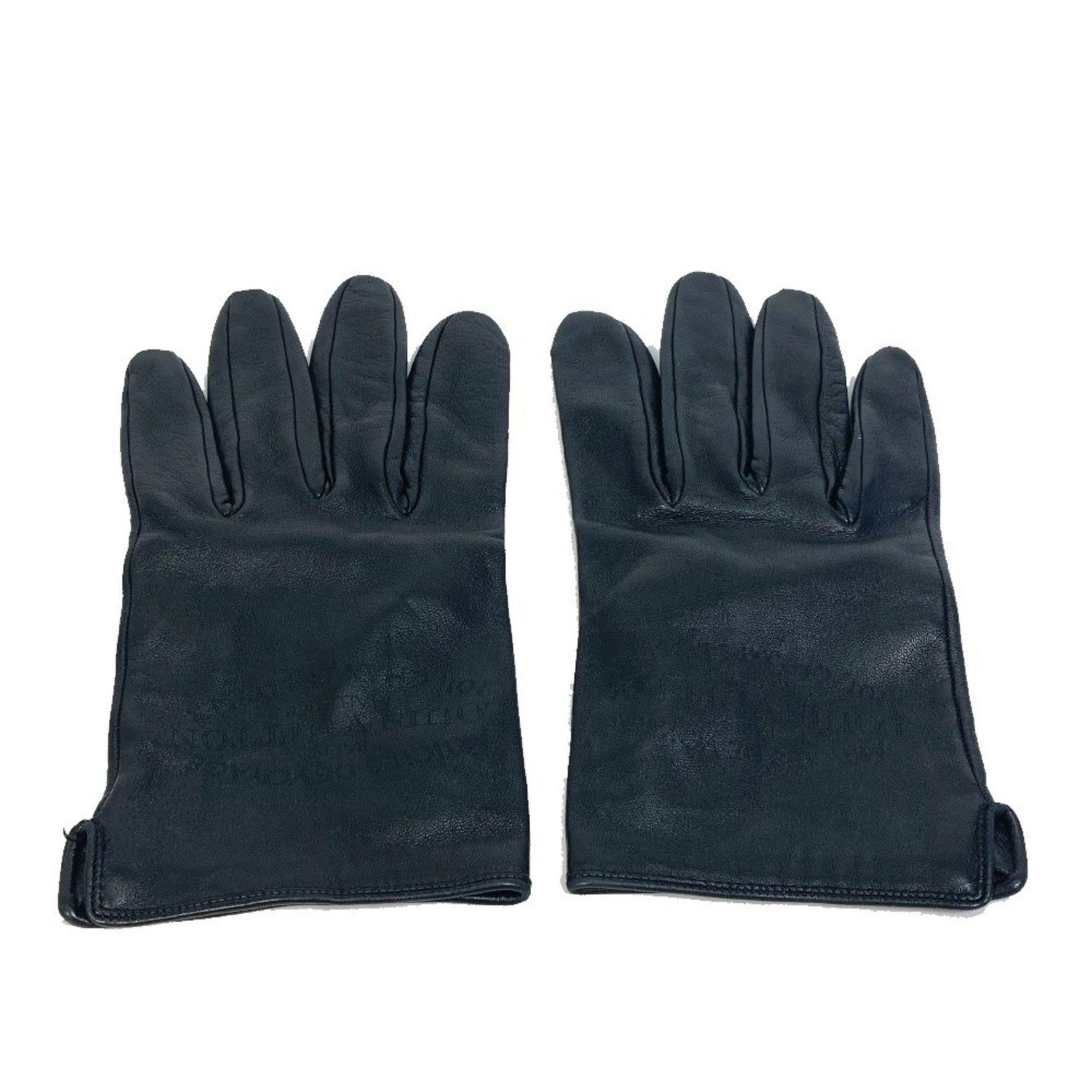 LOUIS VUITTON M75555 Apparel Logo Gloves Leather Women's Black