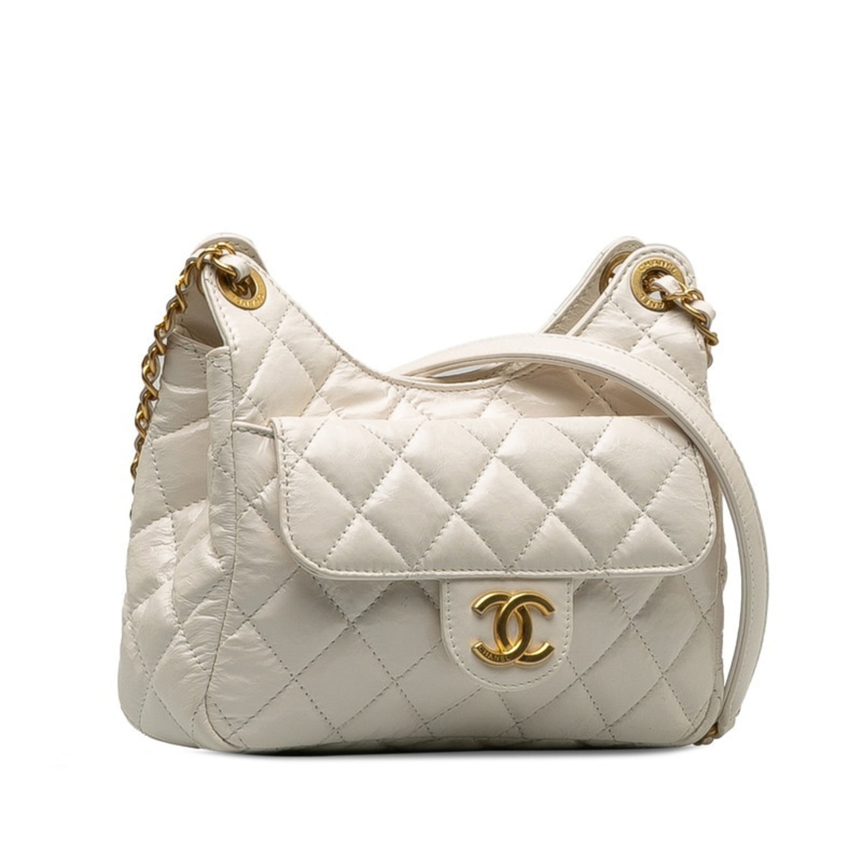 Chanel Matelasse Coco Mark Chain Shoulder Bag Leather