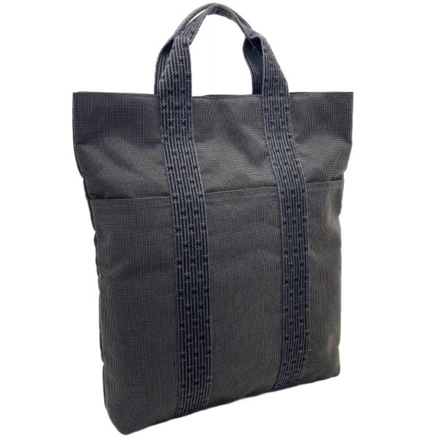 Hermes Tote Bag Air Line Cabas Nylon Canvas Grey HERMES Handbag Men Women Unisex HW-14028