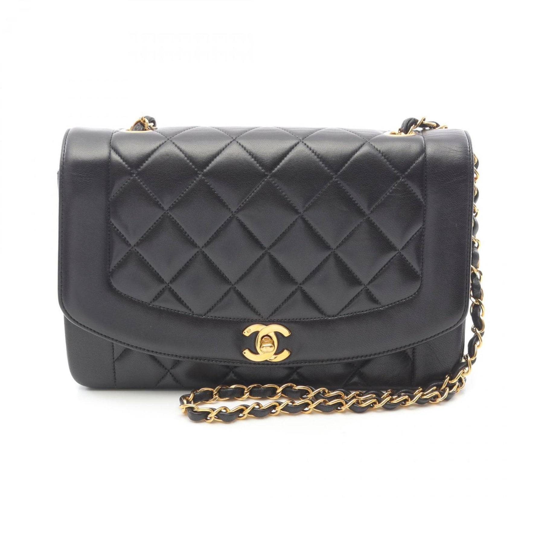 CHANEL Matelasse Diana Flap Shoulder Bag Lambskin (Sheepskin)