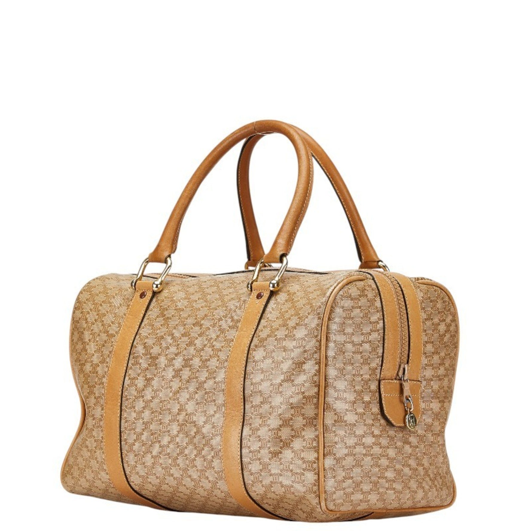 Celine Macadam handbag, mini Boston bag, leather