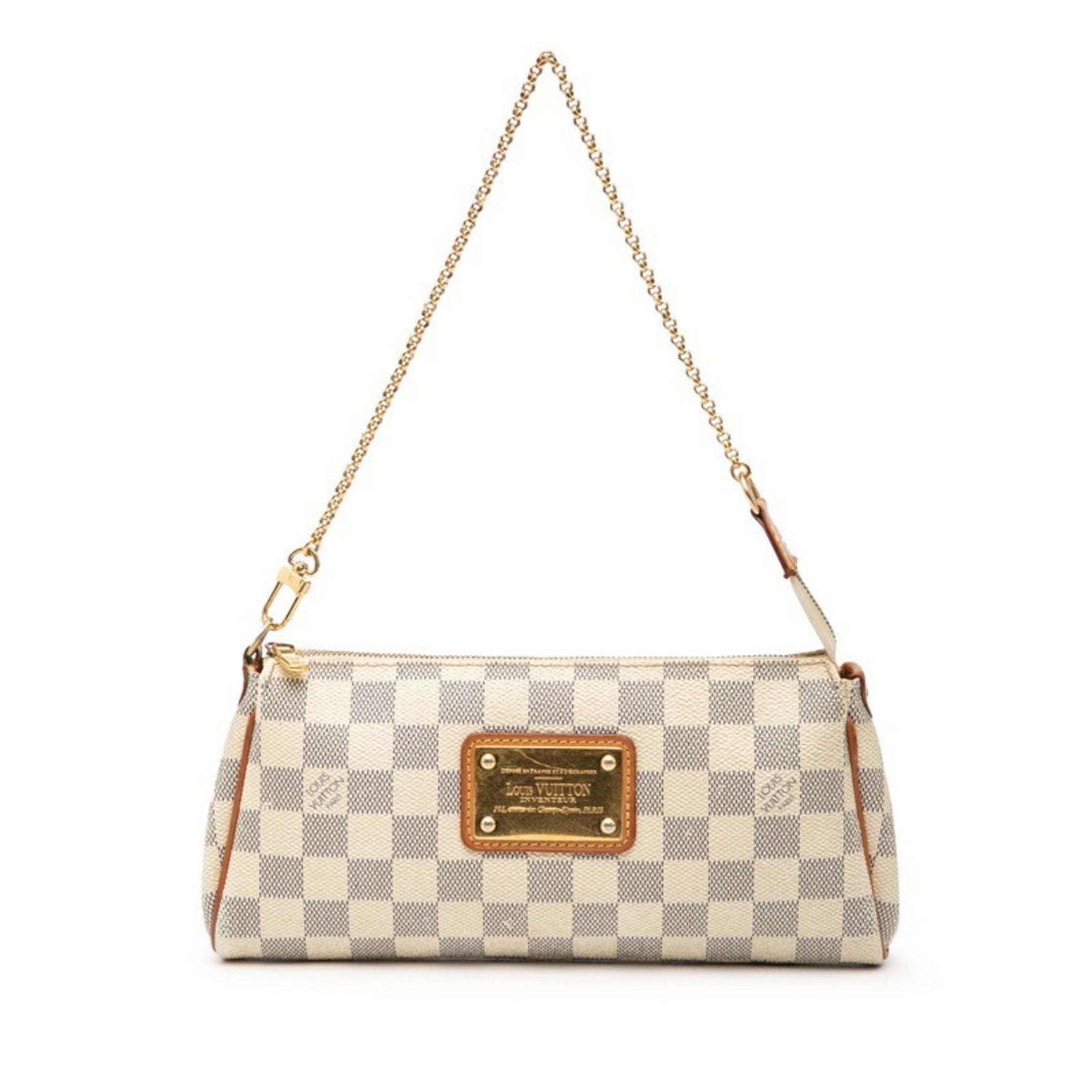 Louis Vuitton Damier Azur Eva Chain Shoulder Bag Leather LOUIS VUITTON
