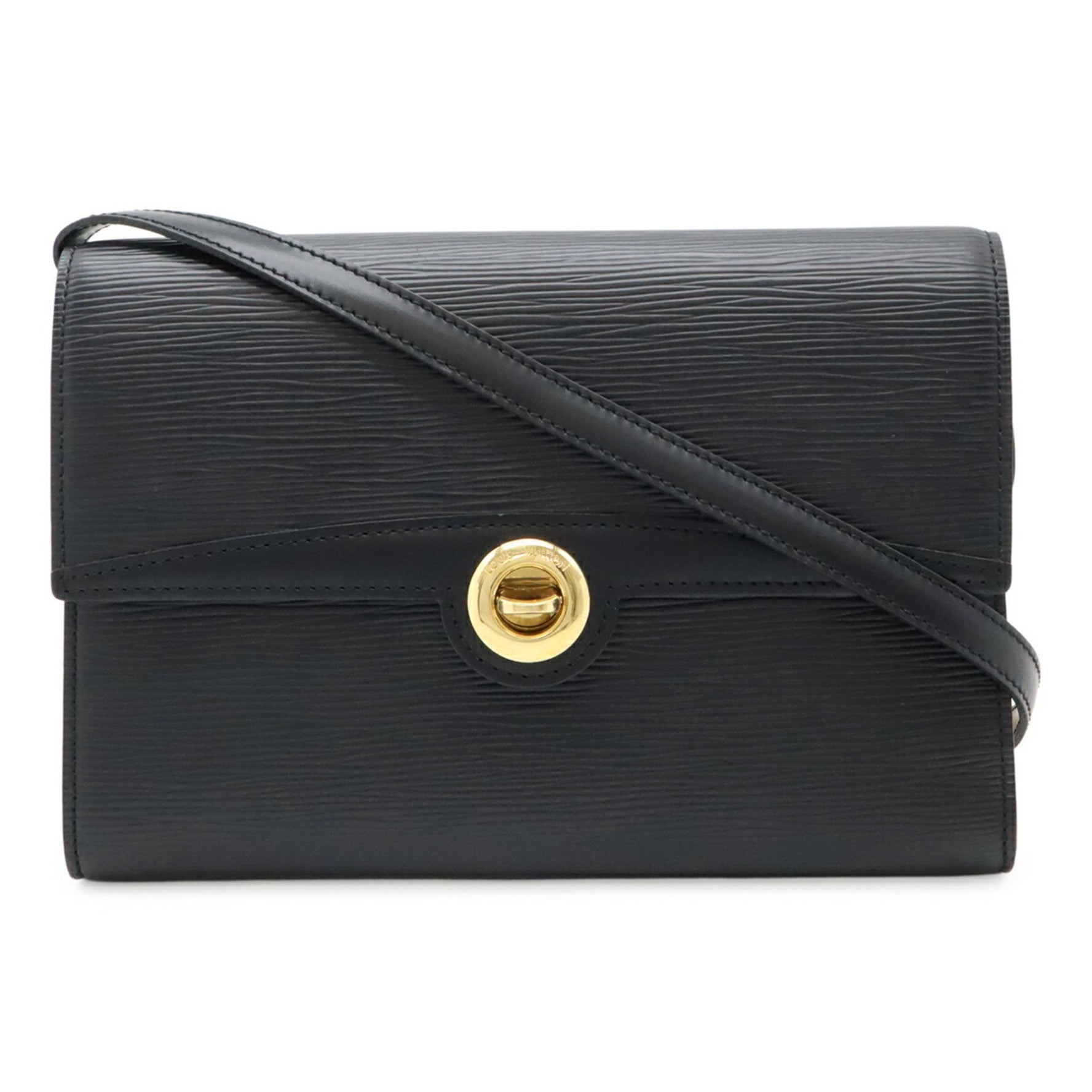 Louis Vuitton Epi Arches Shoulder Bag/Pochette/Clutch Bag in Noir Black