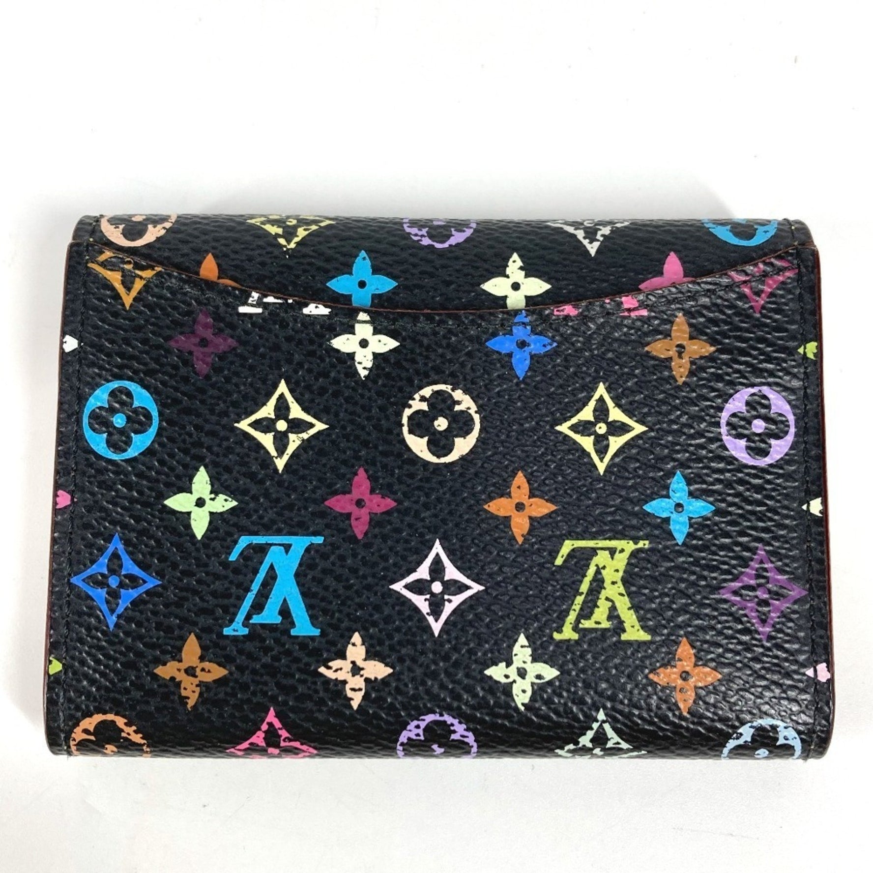 Louis Vuitton Monogram Multicolor Portemonnay Cozy Wallet Coin Purse Flap Wallet/Coin Case Canvas Noir Black