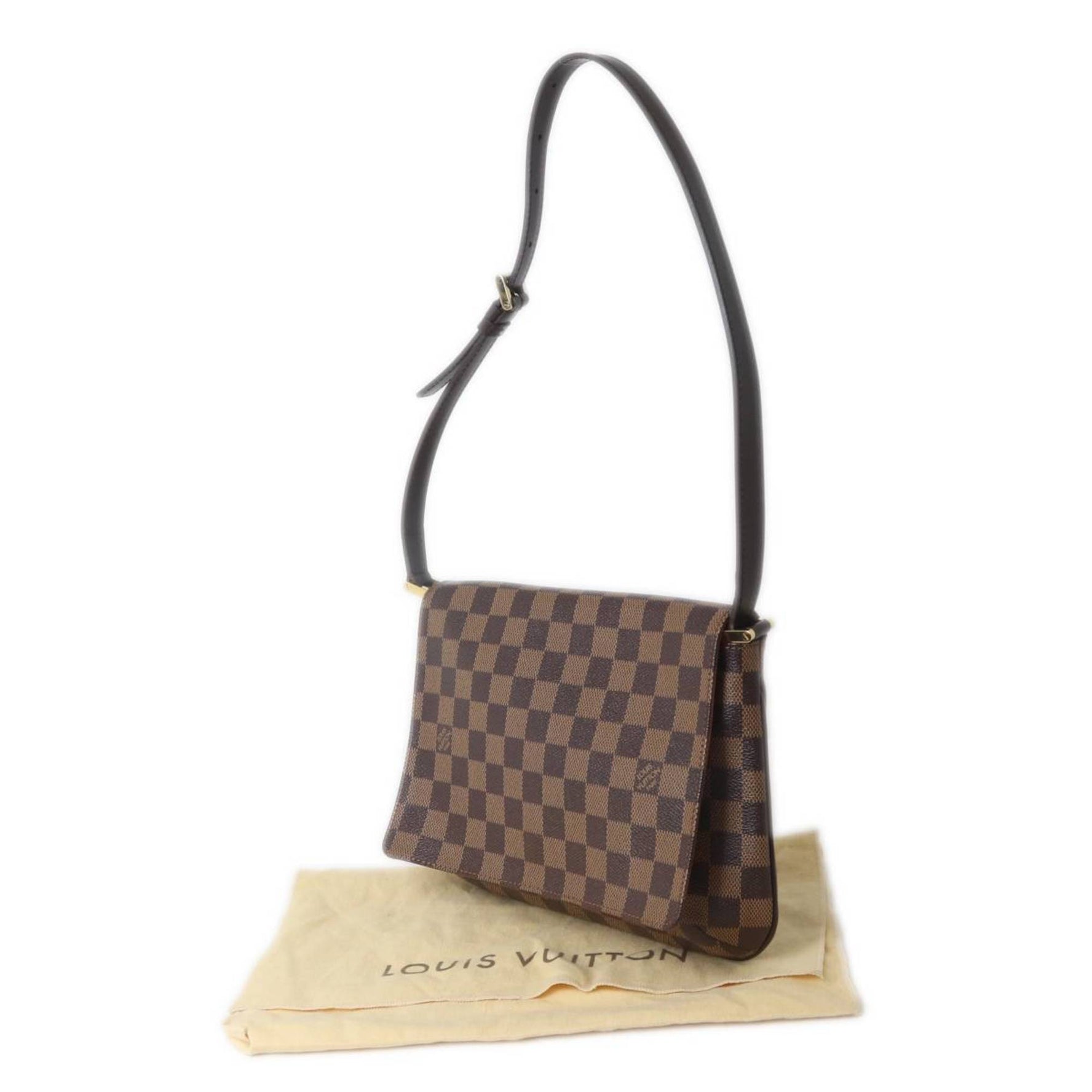 Louis Vuitton Musette Tango Short Shoulder Bag Damier Ebene IS