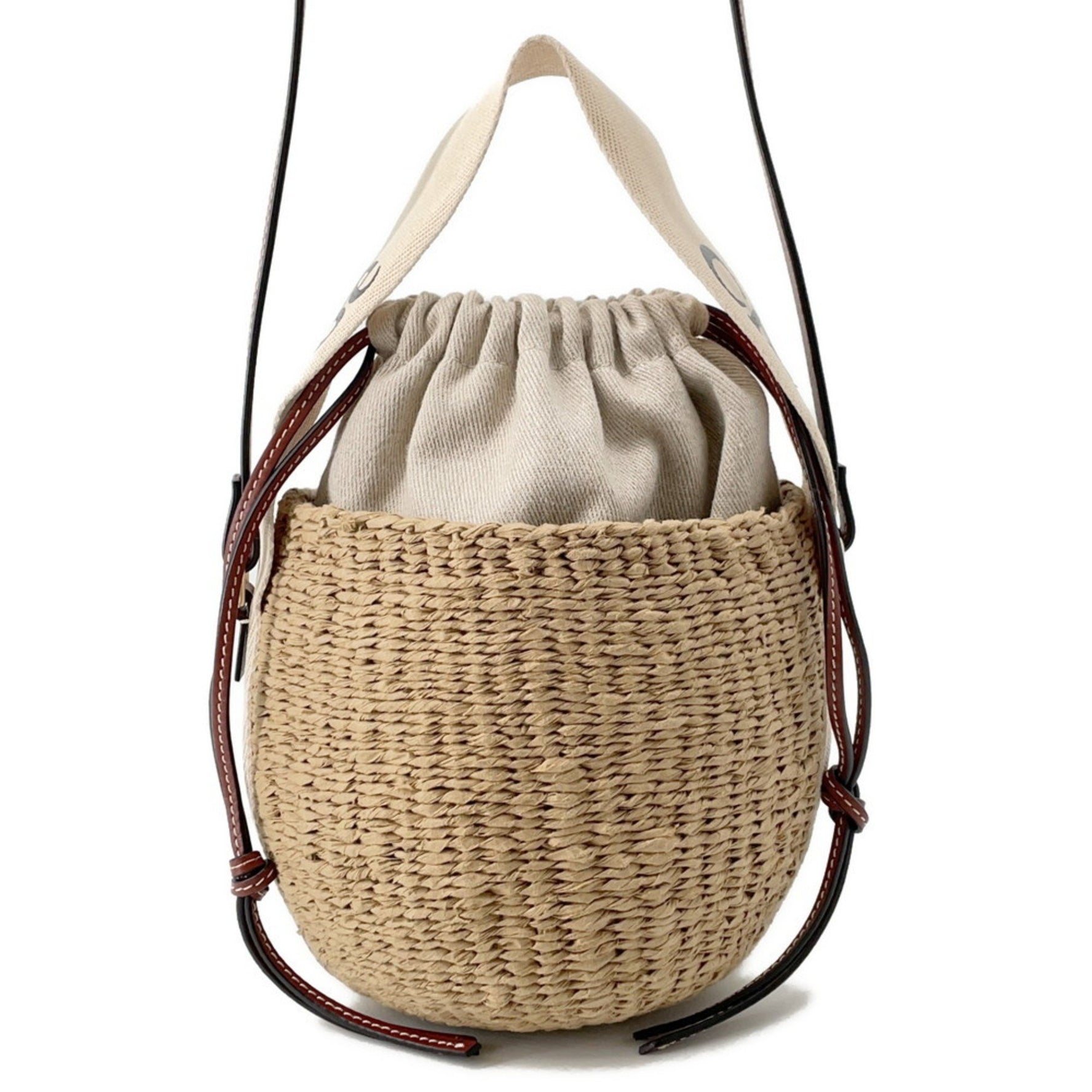 Chloé Chloe Woody Small Basket Handbag CHC22SS381G55101 2-way