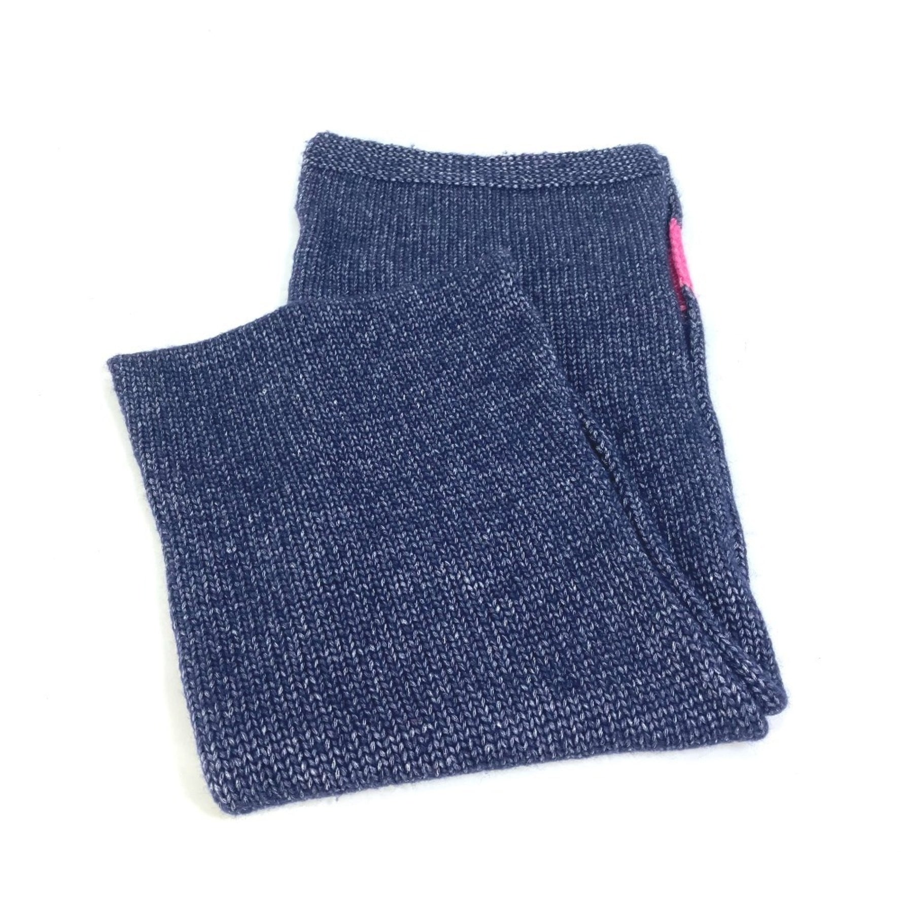 FENDI F logo knitted scarf wool silk navy