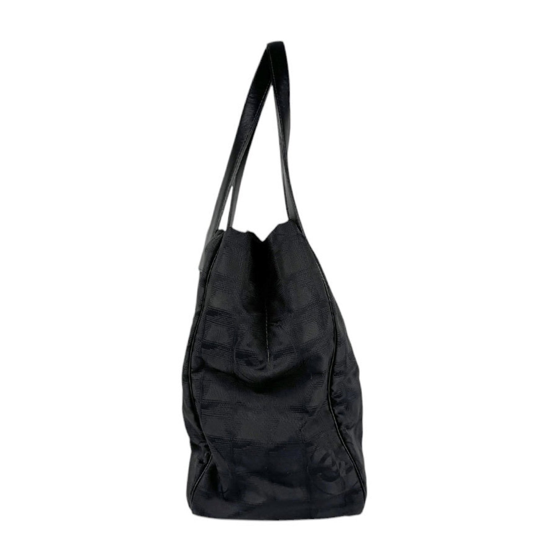 CHANEL Handbag New Travel Line Nylon Canvas Black Women's z3375
