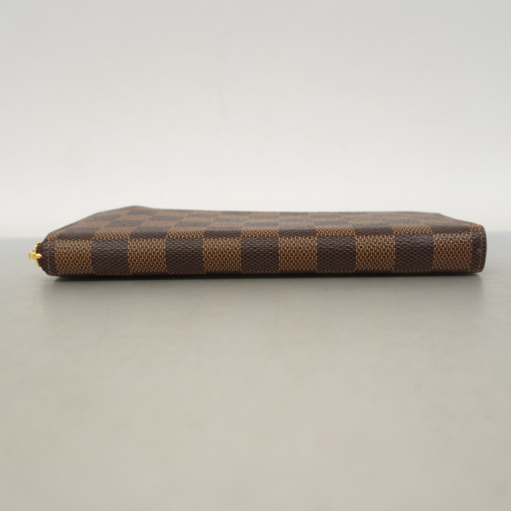 Louis Vuitton Damier Portefeuille Clemence Long Wallet N41626 Ebene Rose Ballerine Women's