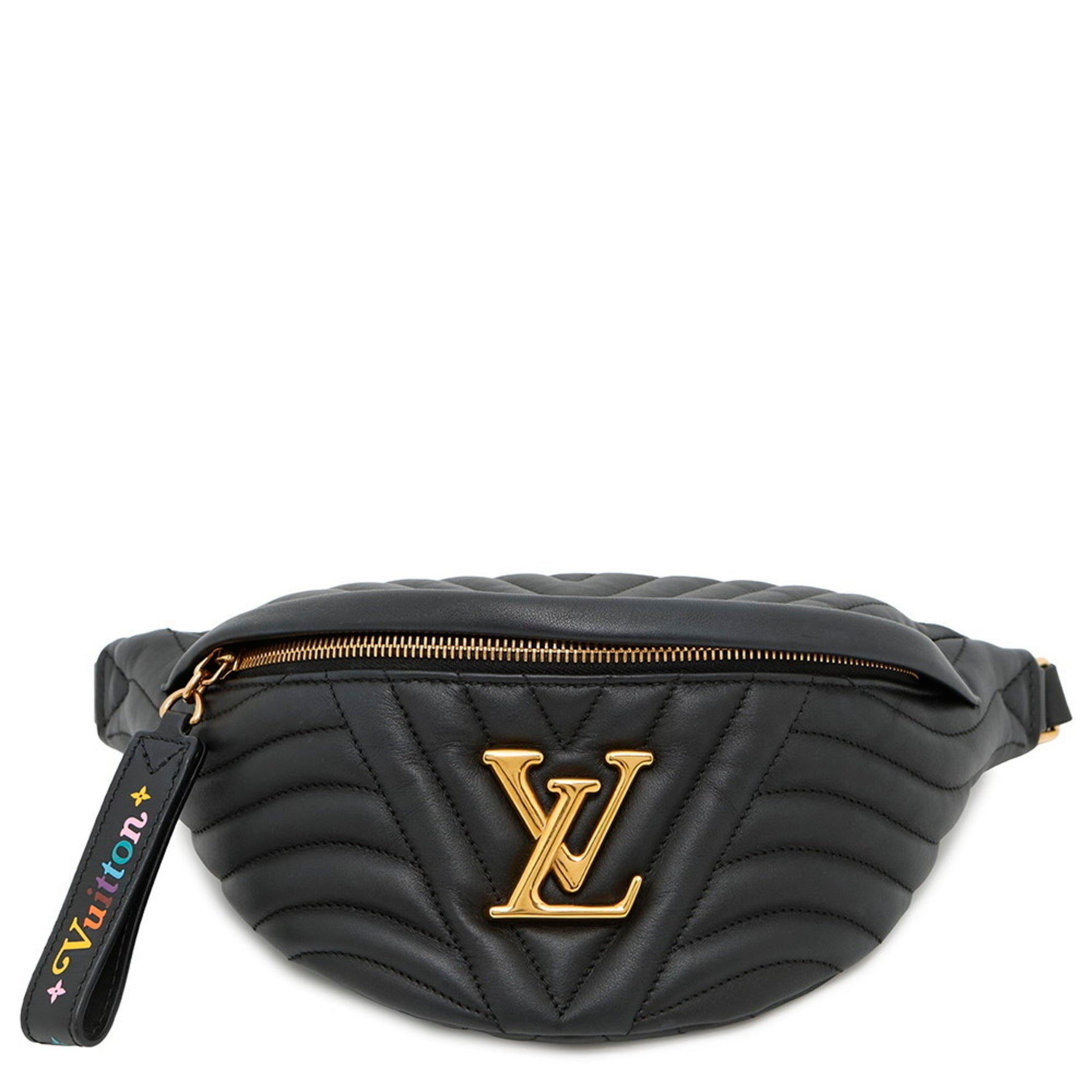 Louis Vuitton New Wave Bum Bag, Calfskin Leather, Black