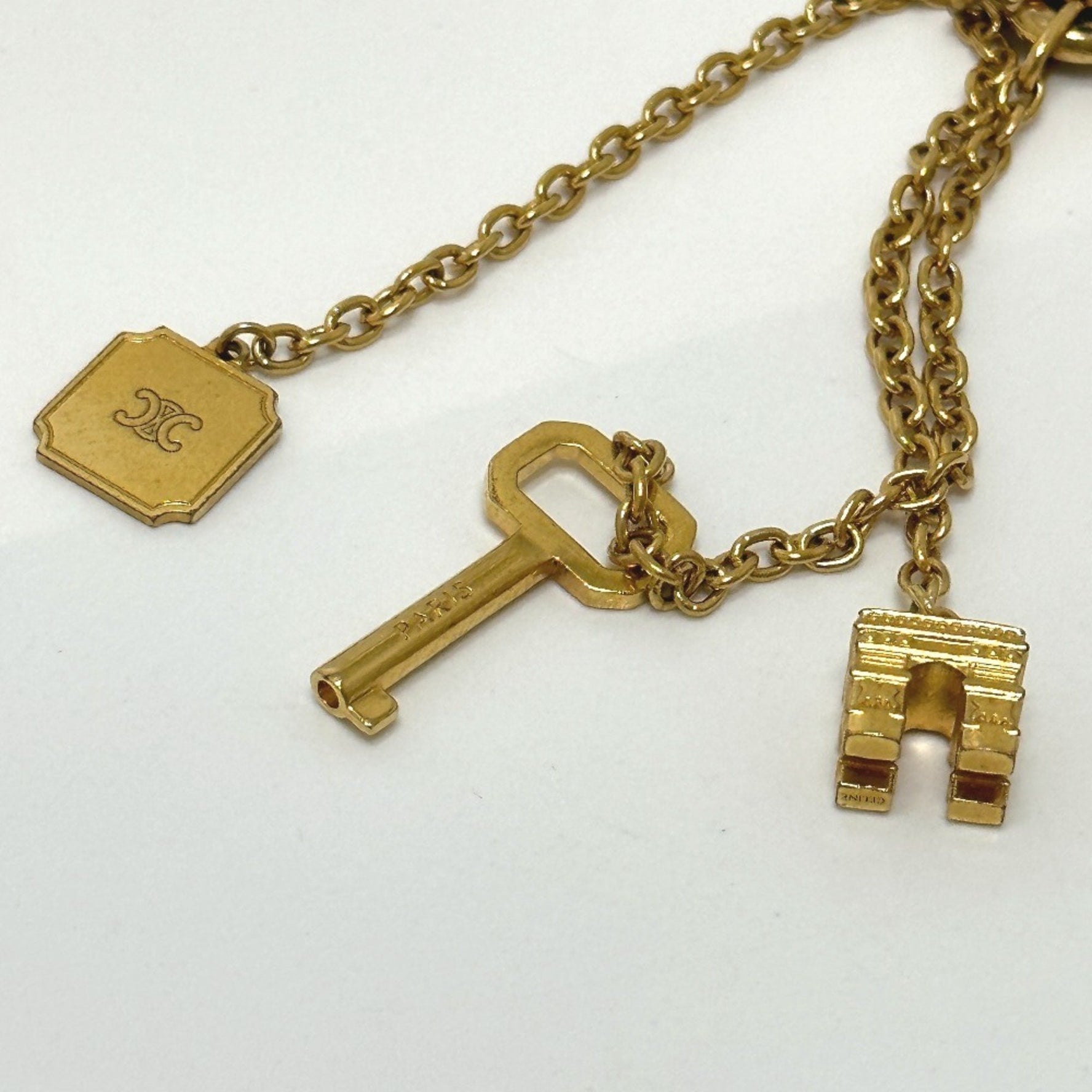 CELINE Triomphe Handcuff Charm Keychain GP