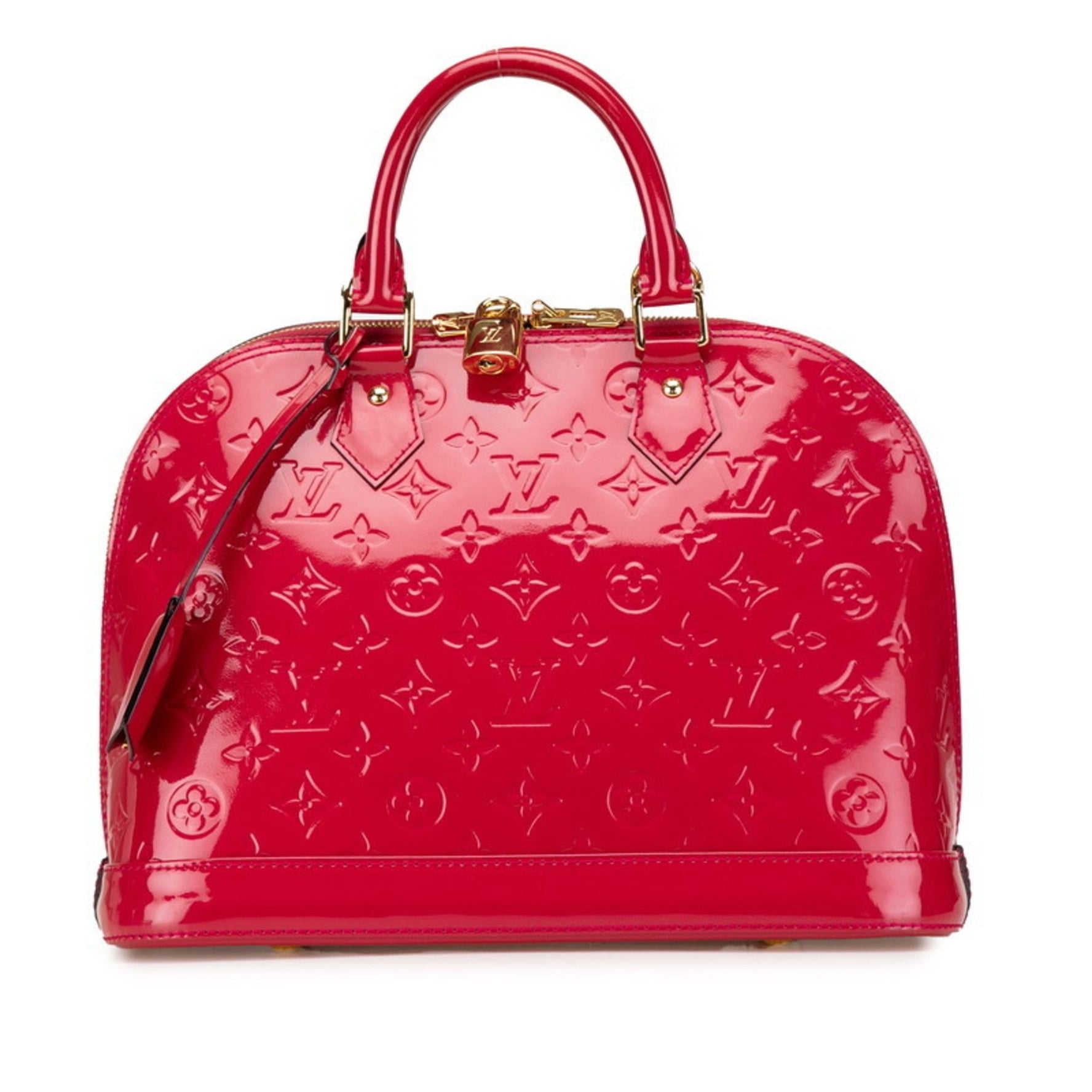 Louis Vuitton Monogram Vernis Alma PM Handbag Rouge Grenadine Red Patent Leather LOUIS VUITTON