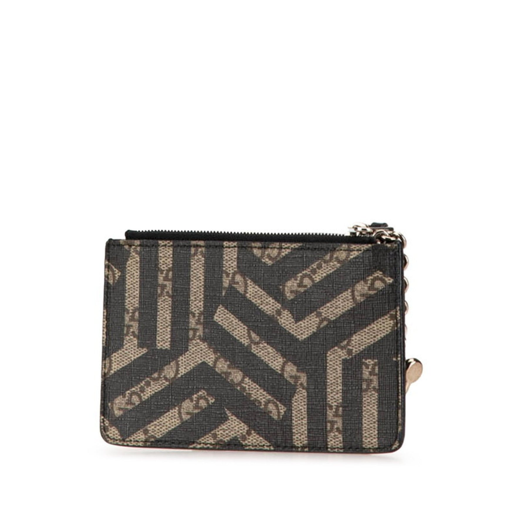 Gucci GG Kaleido Supreme Coin Case Purse Khaki Black PVC Leather Women's GUCCI