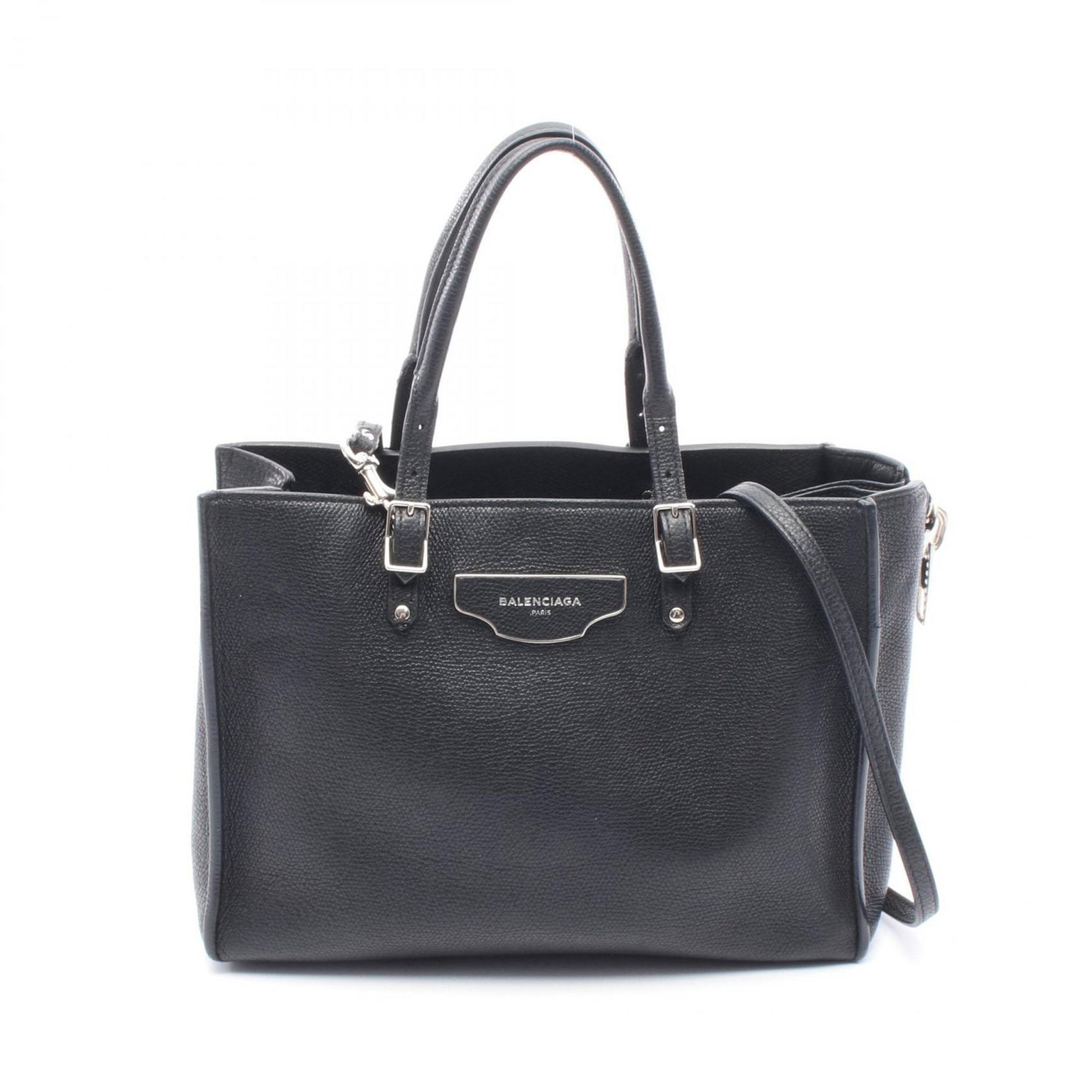 BALENCIAGA The Paper Mini Handbag Leather Women's Black