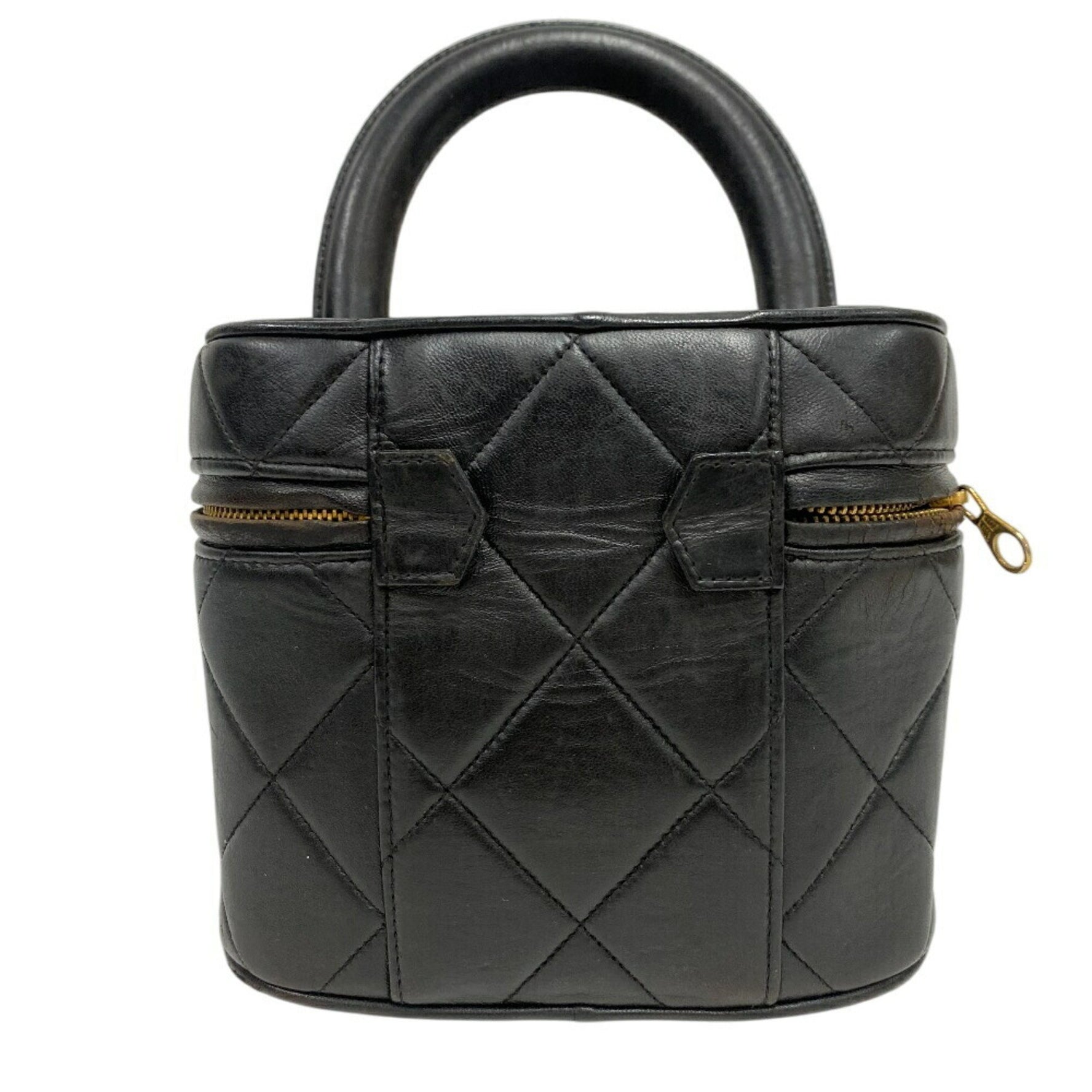 CHANEL Coco Mark Turnlock Vanity Bag No. 4 Matelasse Handbag