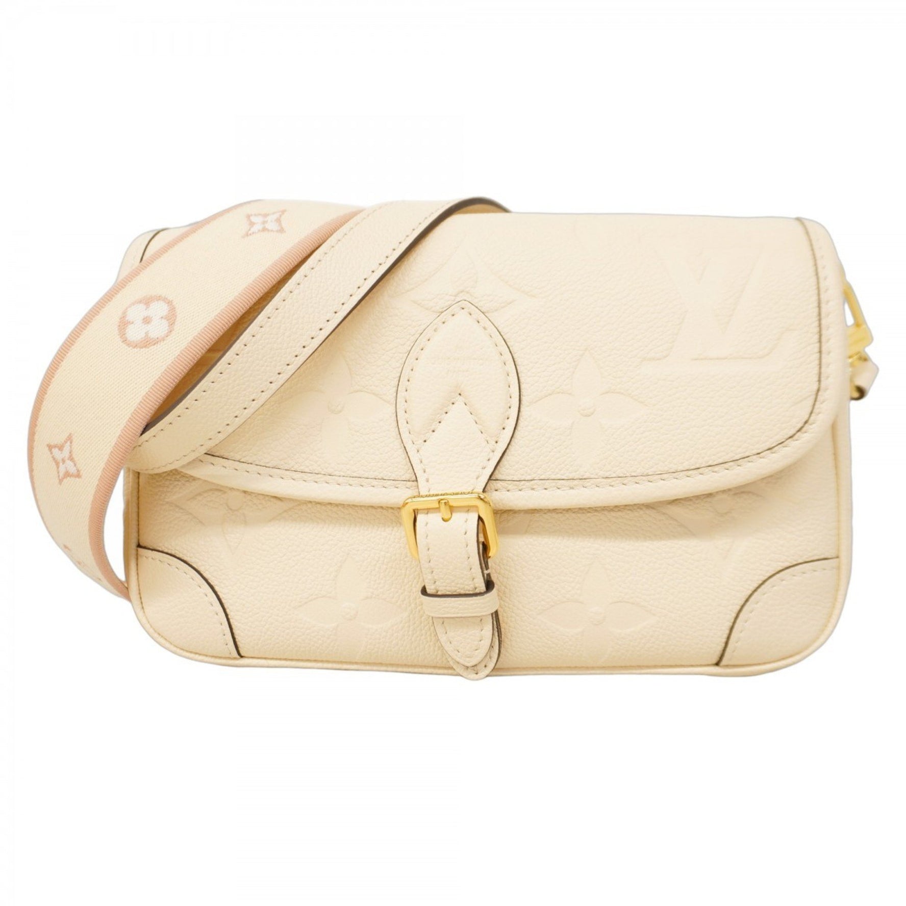 Louis Vuitton Monogram Empreinte Diane Shoulder Bag M46388 Crème Women's