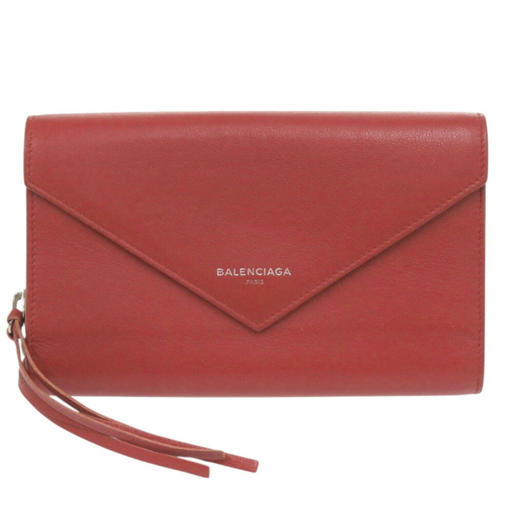 Balenciaga Calf Leather Red Long Wallet 1553BALENCIAGA