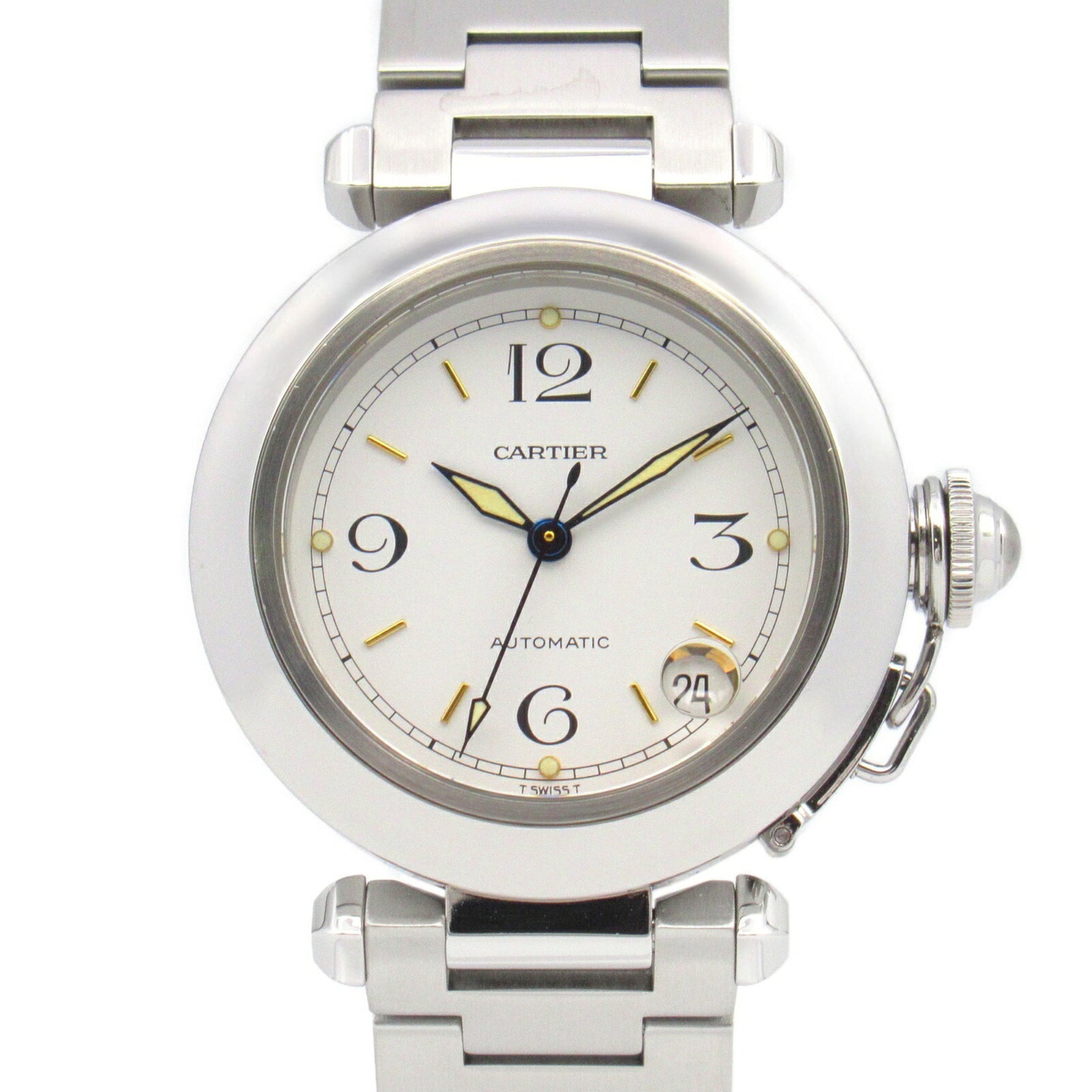 Cartier Pasha C Watch Stainless Steel Boys White
