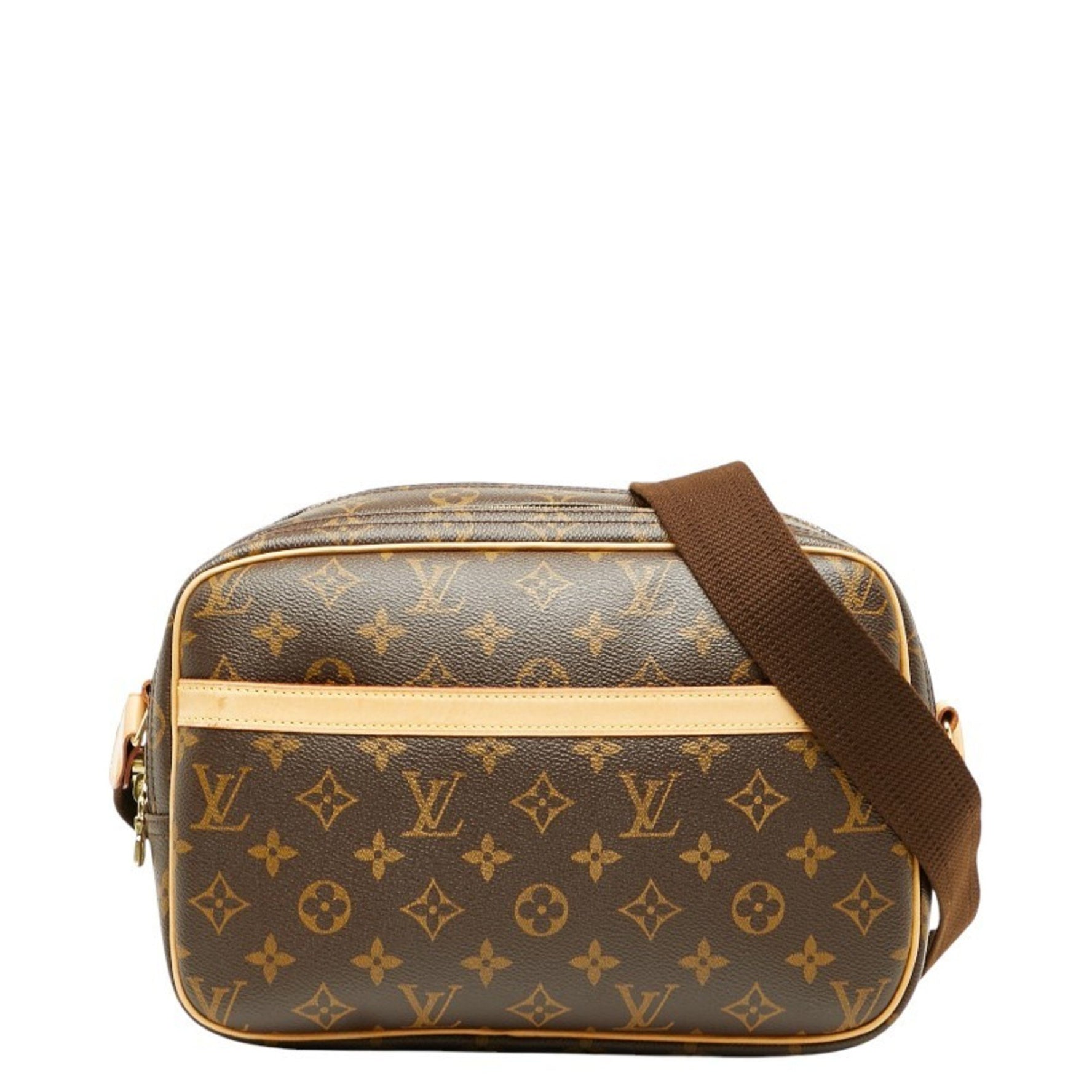 Louis Vuitton Monogram Reporter PM Crossbody Shoulder Bag PVC Leather LOUIS VUITTON