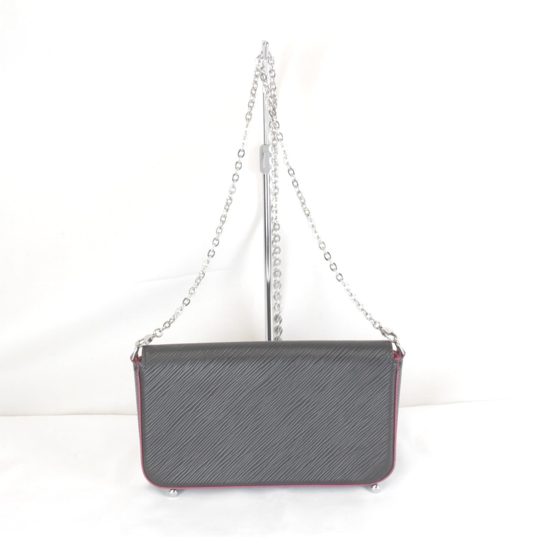 LOUIS VUITTON Louis Vuitton Pochette Felicie Epi Leather Black/Pink