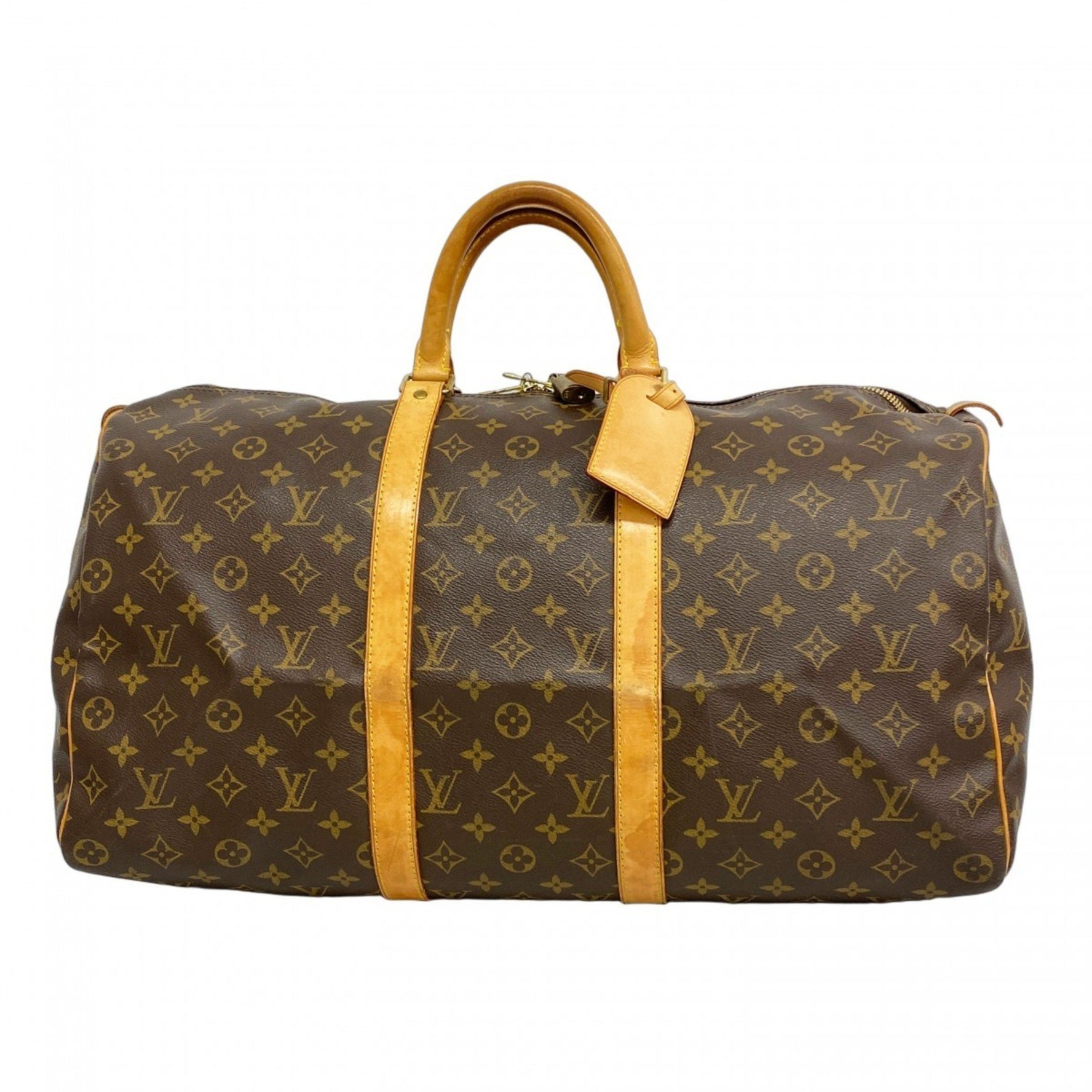 Louis Vuitton Monogram Keepall 50 Boston Bag M41426 Brown Men's and Women's