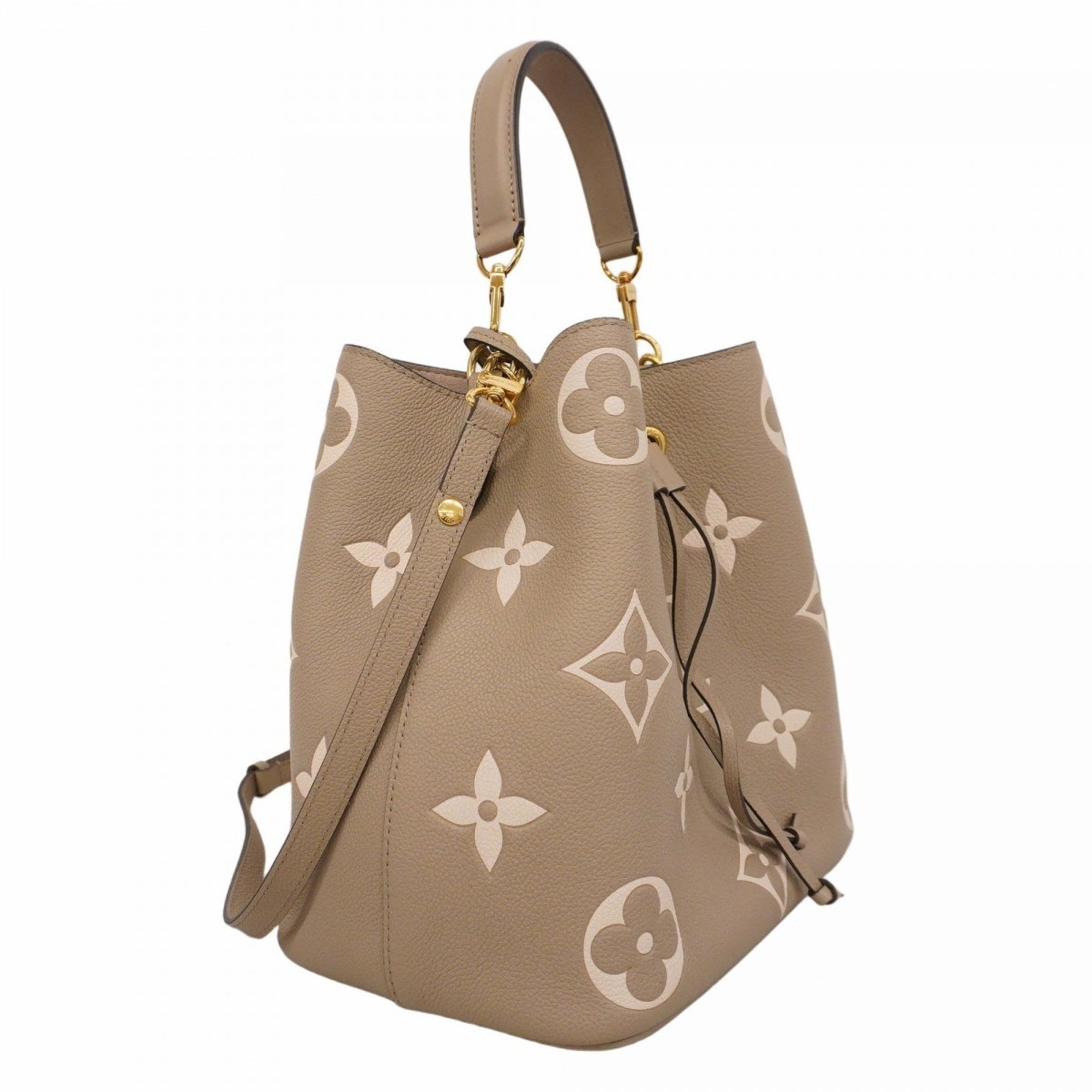 Louis Vuitton Shoulder Bag Monogram Empreinte Two-Tone NeoNoe MM M45555 Tourterelle Creme Women's