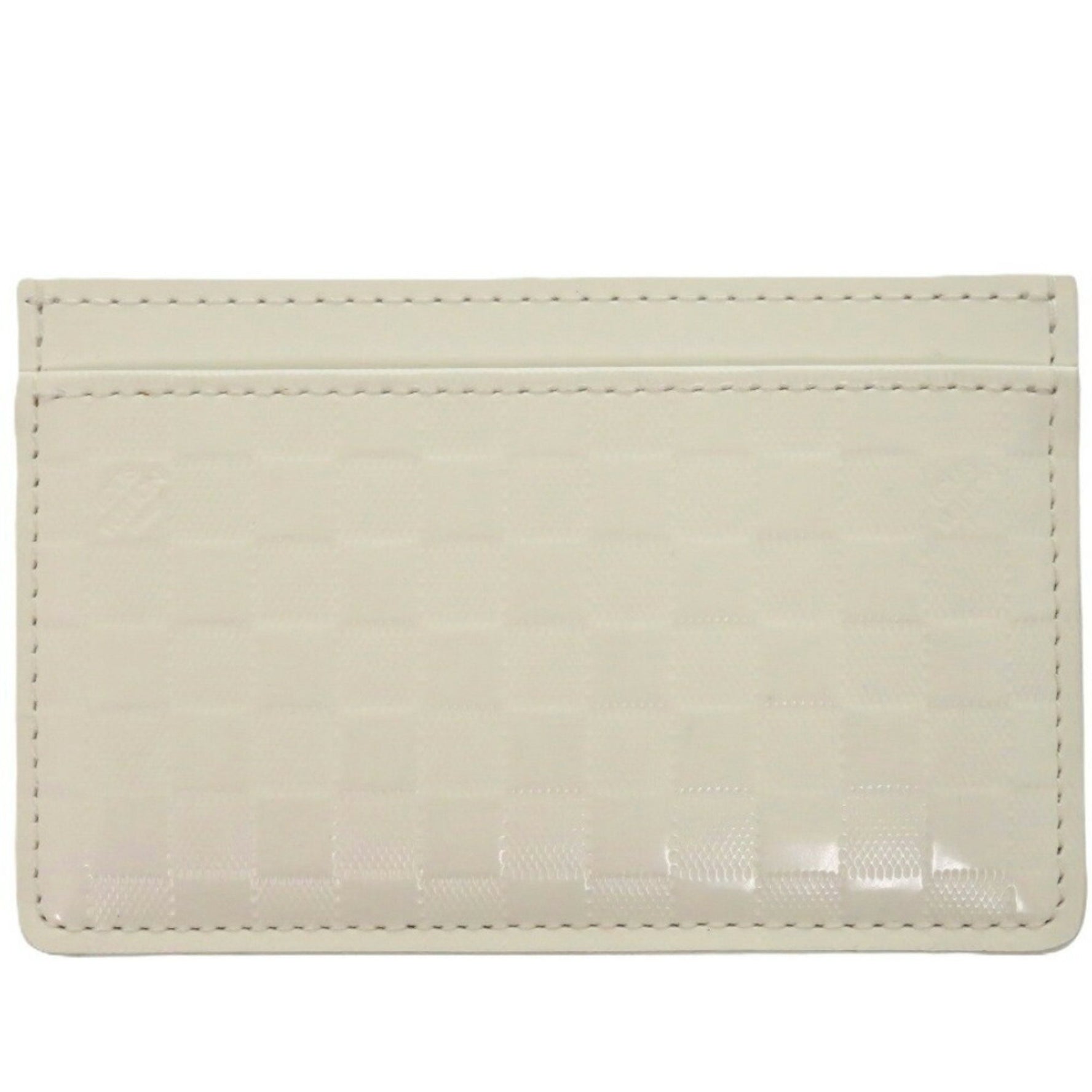 Louis Vuitton Like new Damier Facet Porte Carte Sample Leather Creme LV 0900 Card Case