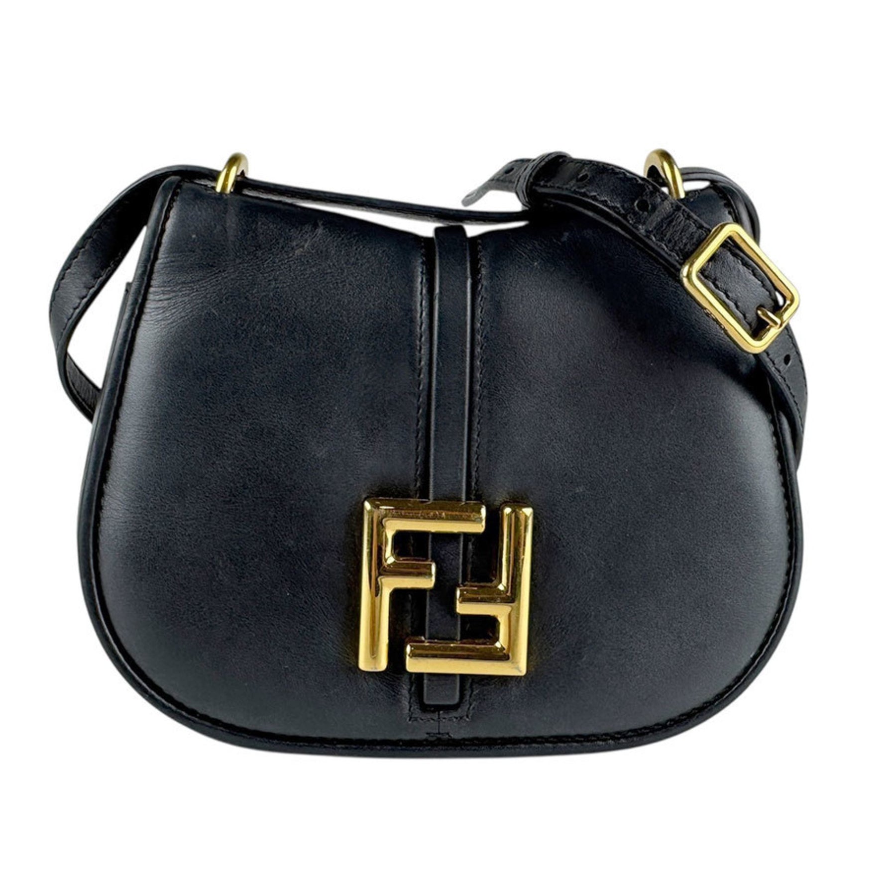 Fendi Camon Small Shoulder Bag in Leather