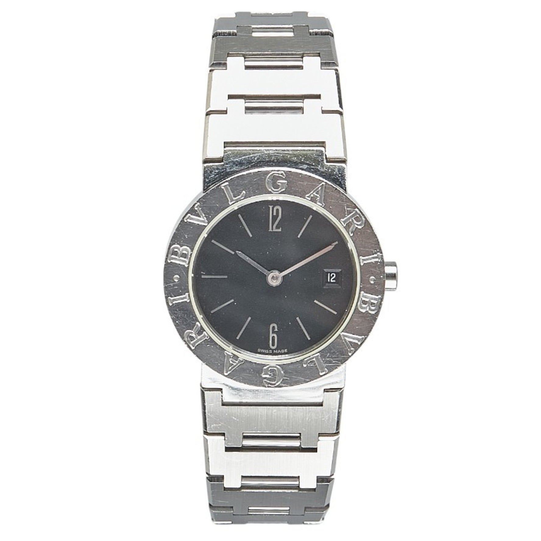 BVLGARI Watch Quartz Black Dial Stainless Steel