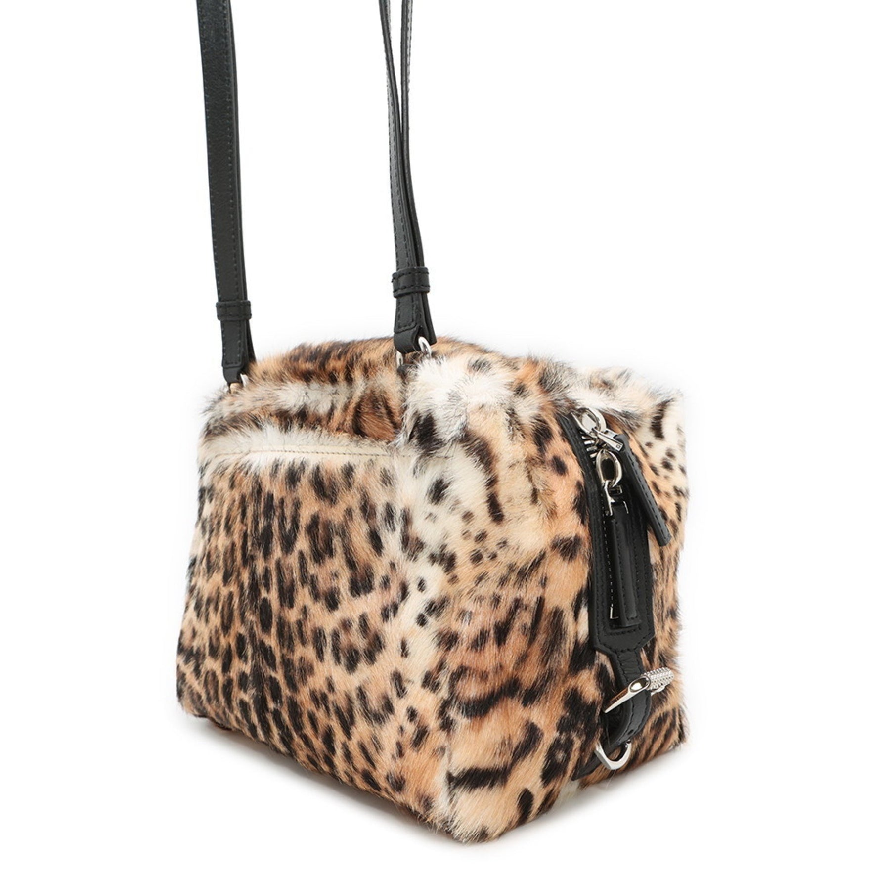 Givenchy Shoulder Bag Leopard Print S Goatskin Faux Fur