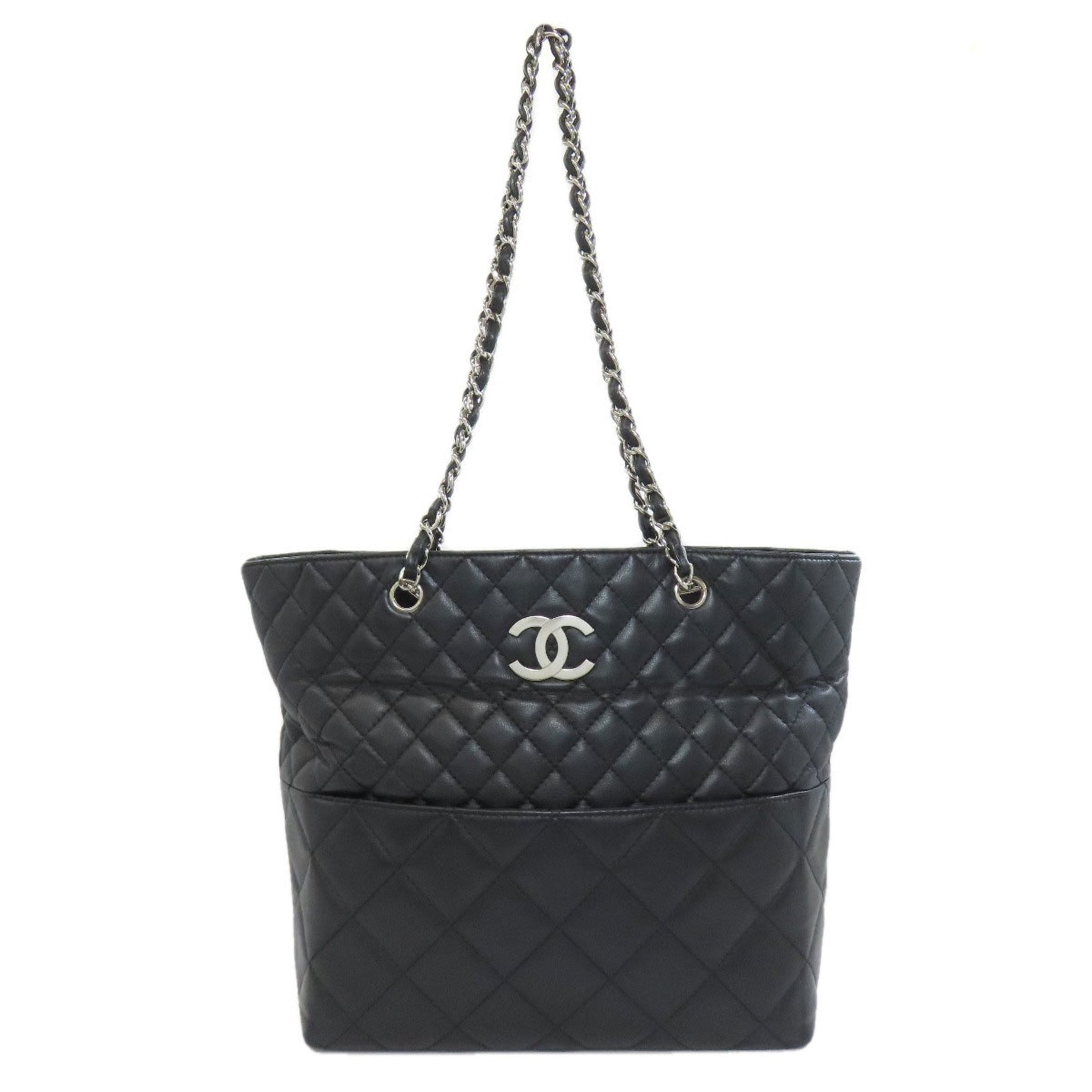 CHANEL Matelasse Coco Mark Tote Bag Lambskin