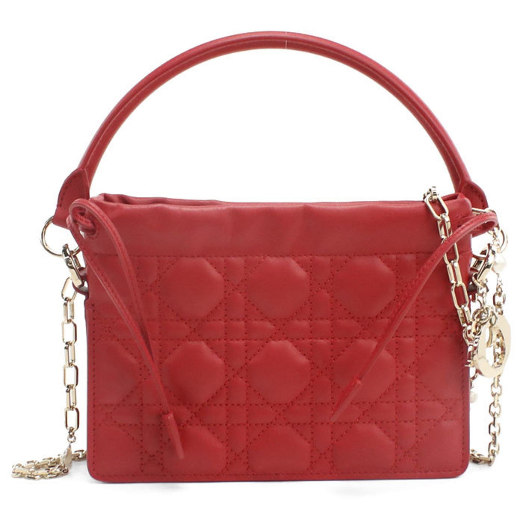 Christian Dior DIOR Lady Dior Millie Mini Bag ONMJ Handbag, Red