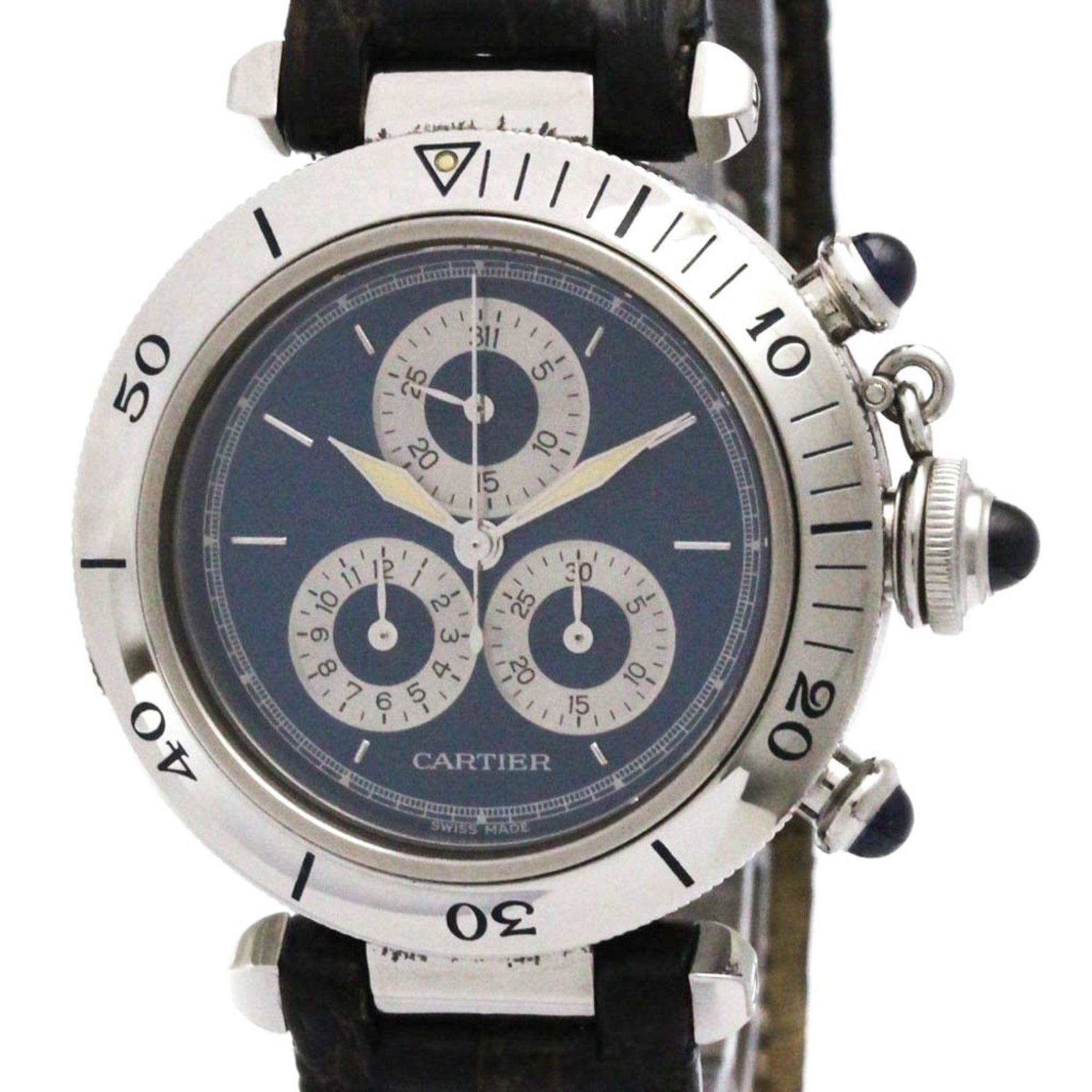 CARTIER Pasha Chronoreflex Steel Quartz Watch