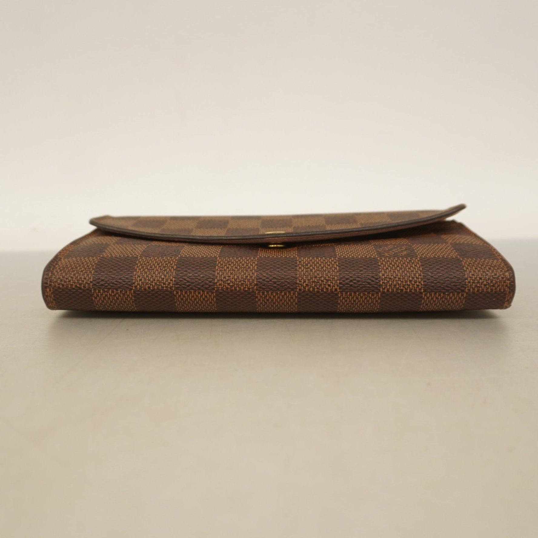 Louis Vuitton Damier Portefeuille Sarah N60014 Ebene Rose Ballerine Long Wallet for Women