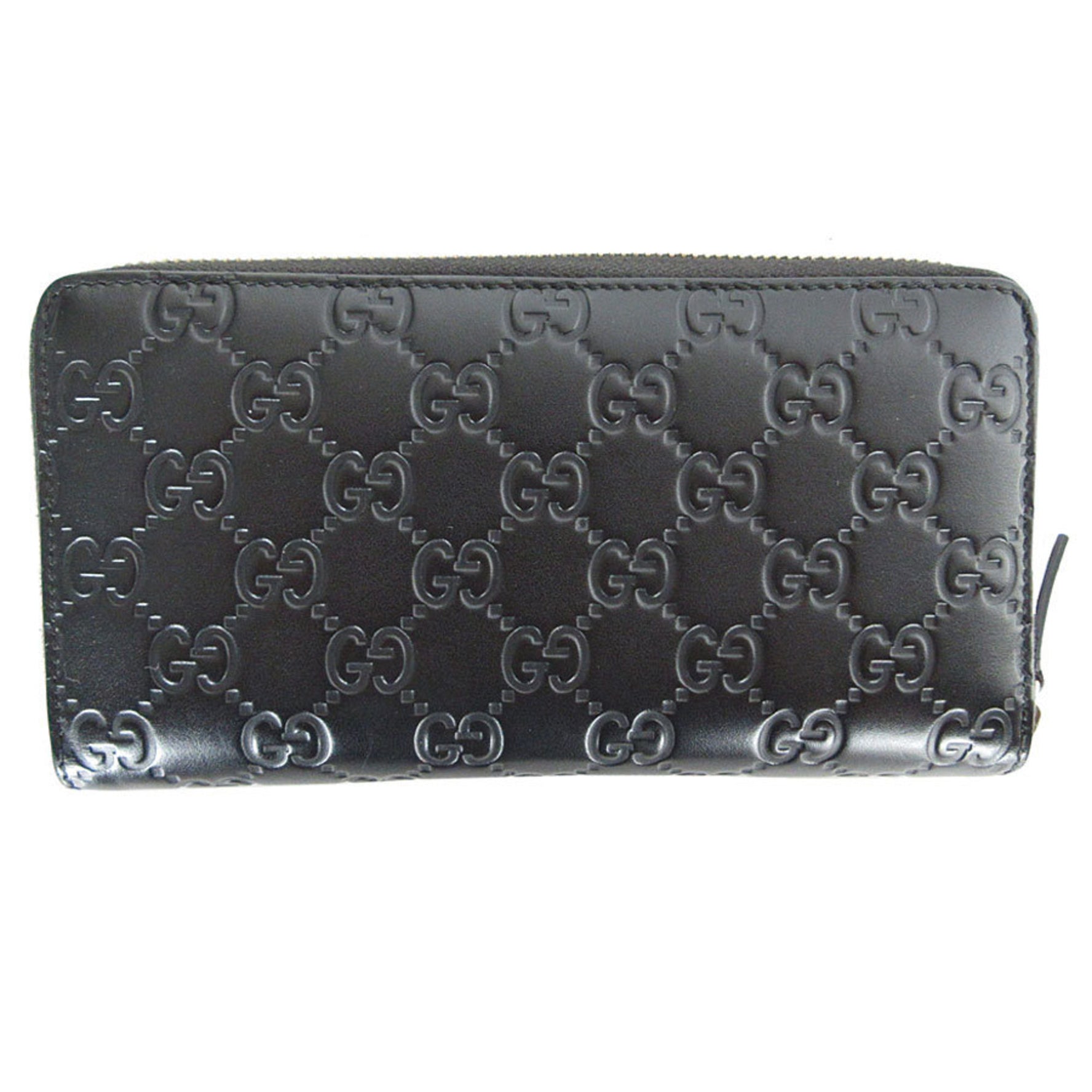 GUCCI Round Long Wallet Guccissima Leather Gold