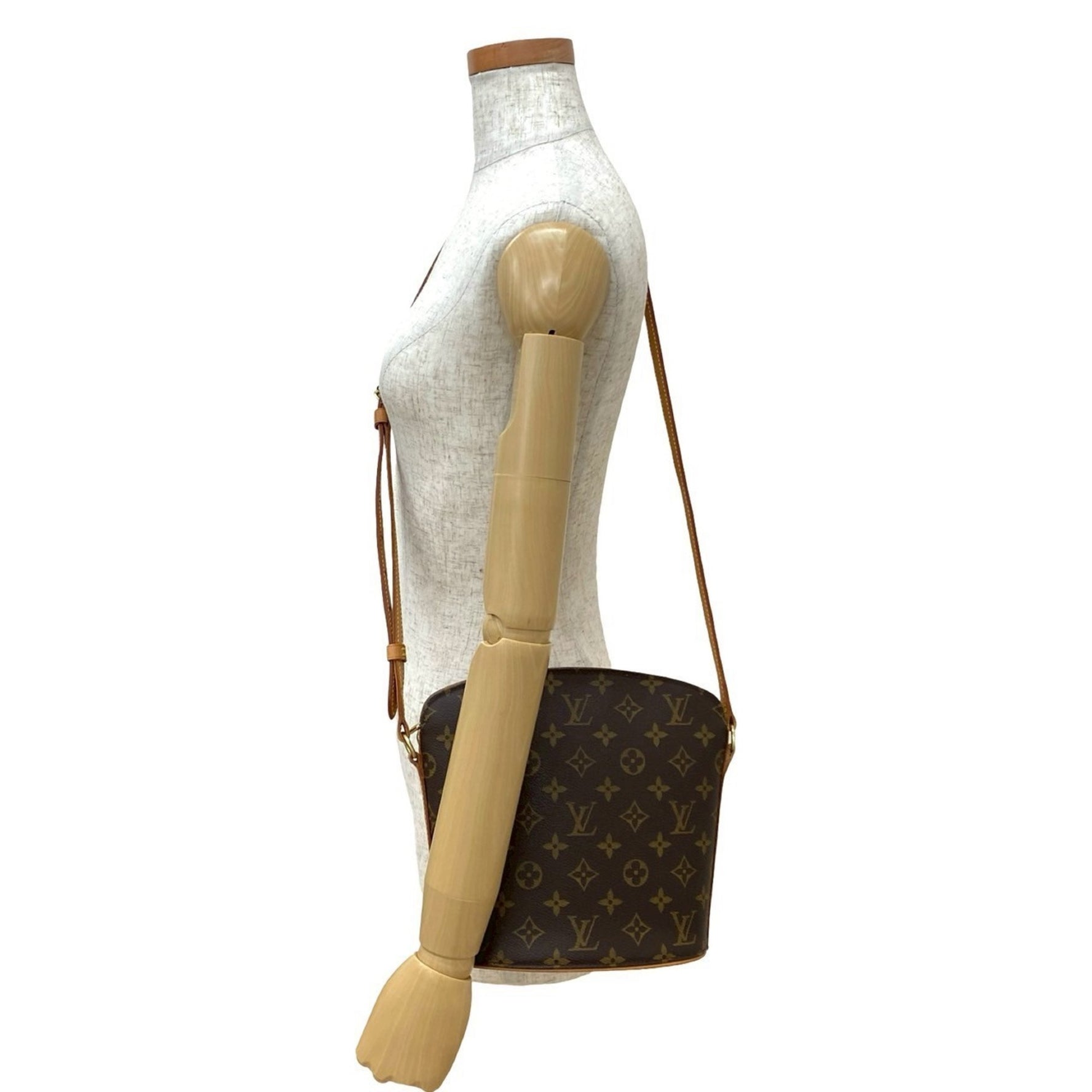 LOUIS VUITTON Vintage Drouot Monogram Leather Shoulder Bag/Pochette 346-2