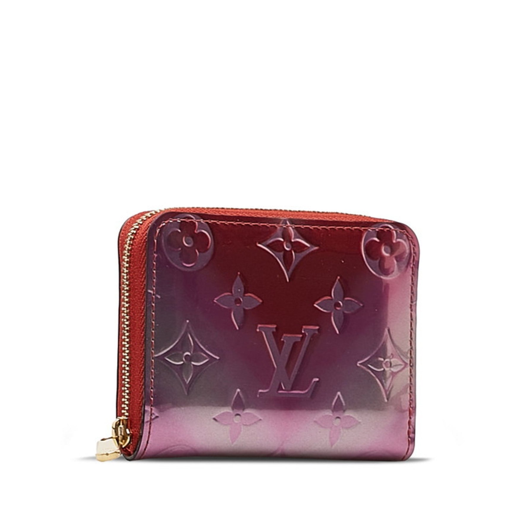 Louis Vuitton Vernis Zippy Coin Purse Valentine's Day Limited Edition Card Case M90523 Pink Gradient Patent Leather Women's LOUIS VUITTON
