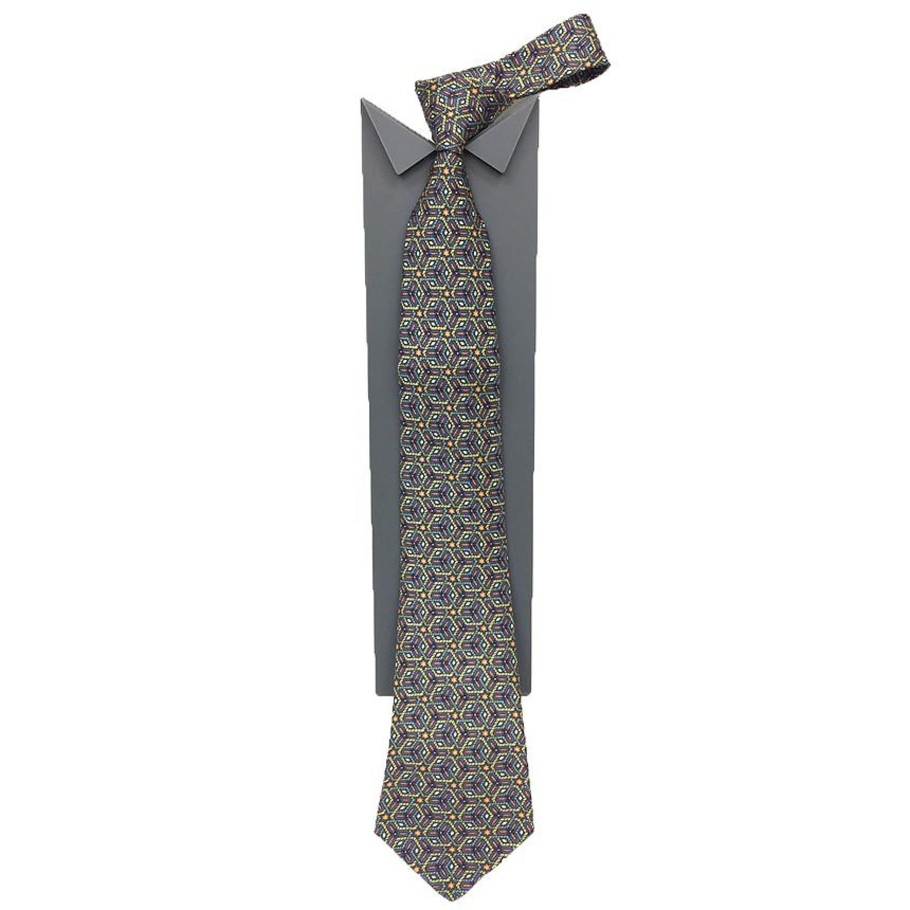 Hermes tie star kaleidoscope silk multicolor