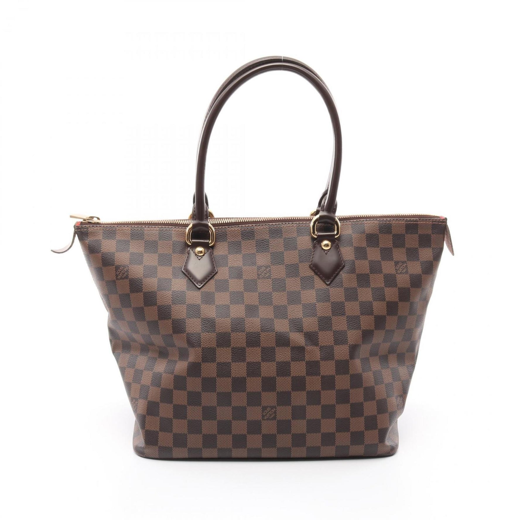 Louis Vuitton Saleya MM Tote Bag Coated Canvas Leather Damier Brown